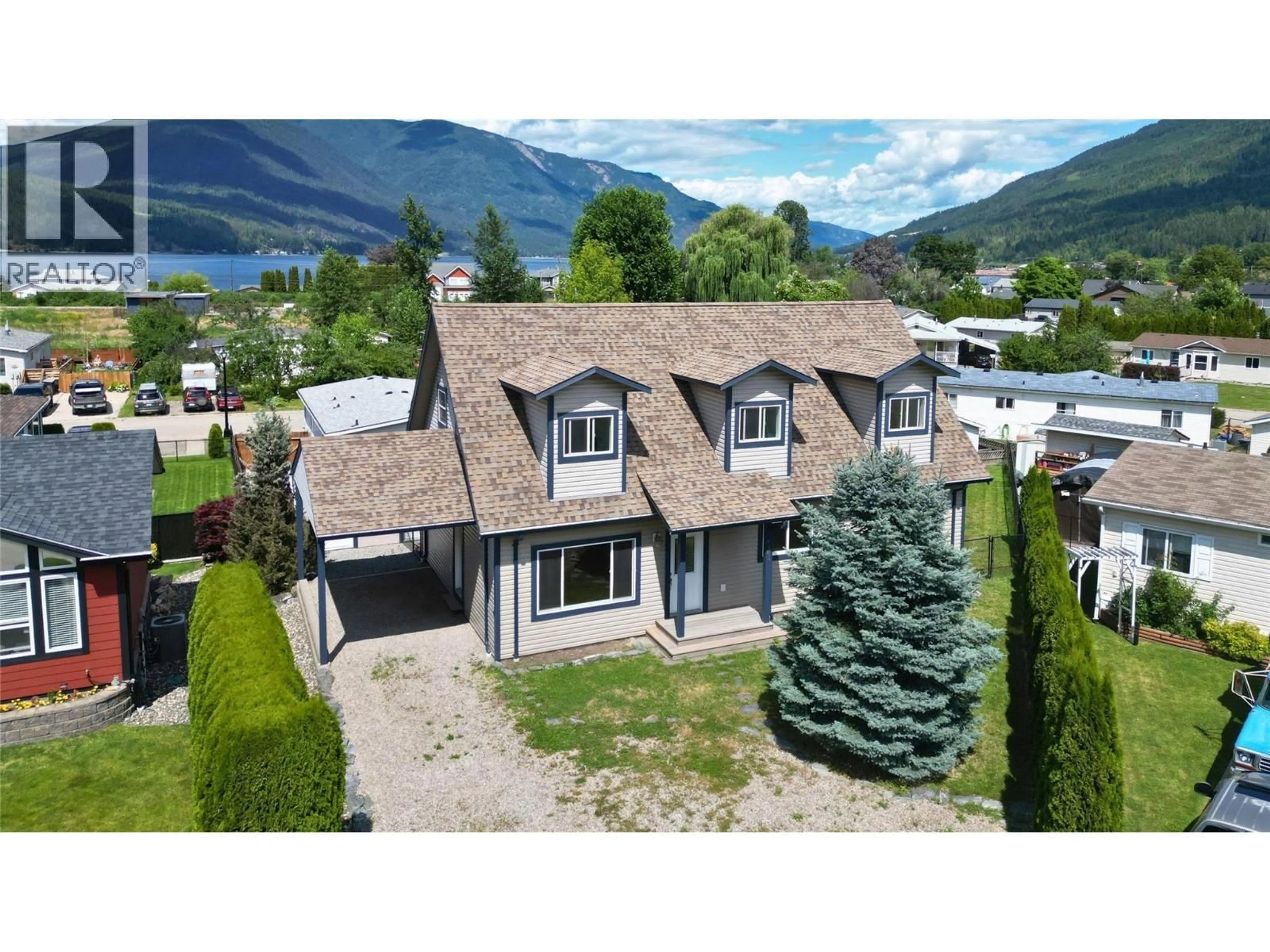 A pic from outside/outdoor area/front of a property/back of a property/a pic from drone, mountain view for 7281 46 STREET NORTHEAST, Salmon Arm British Columbia V1E2B3