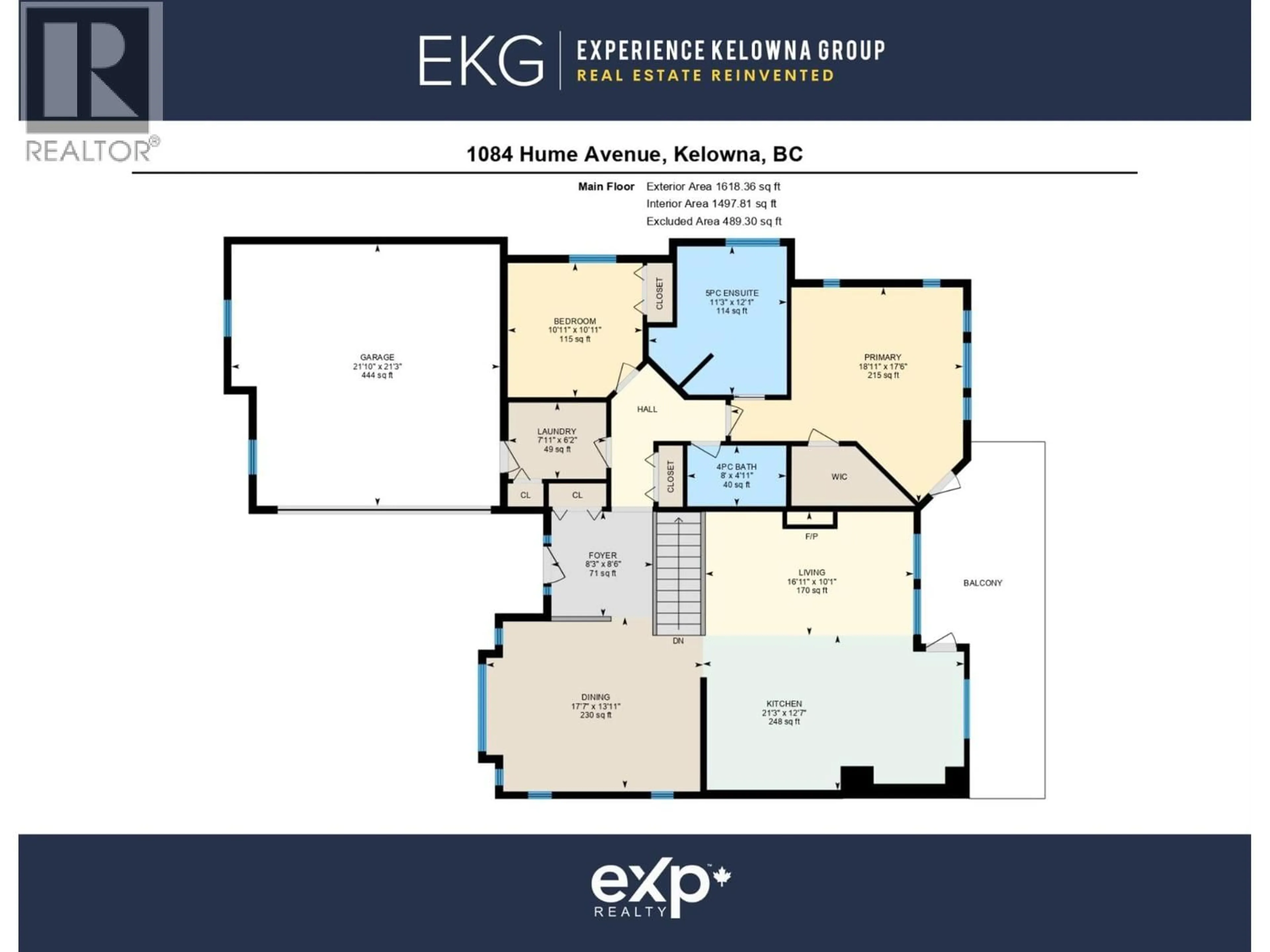 Floor plan for 1084 HUME AVENUE, Kelowna British Columbia V1P1P2