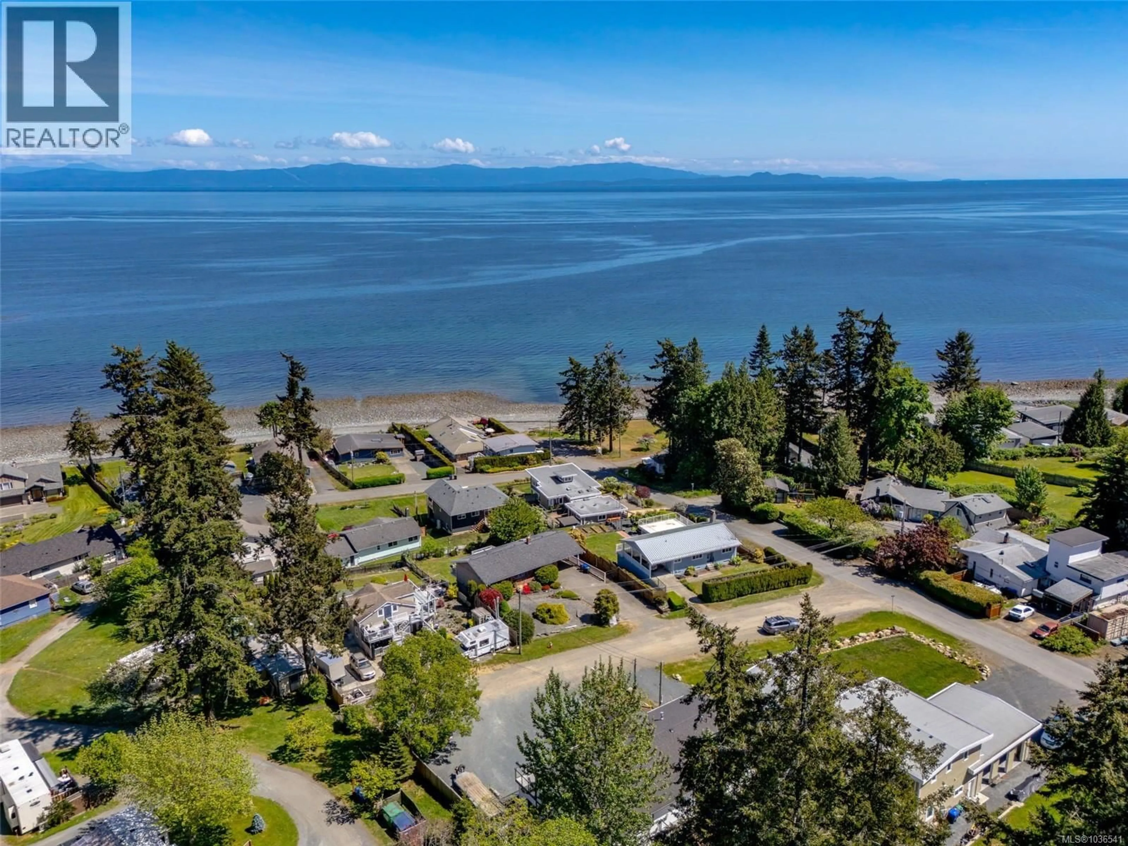 A pic from outside/outdoor area/front of a property/back of a property/a pic from drone, water/lake/river/ocean view for 4301 EVA ROAD, Bowser British Columbia V0R1G0