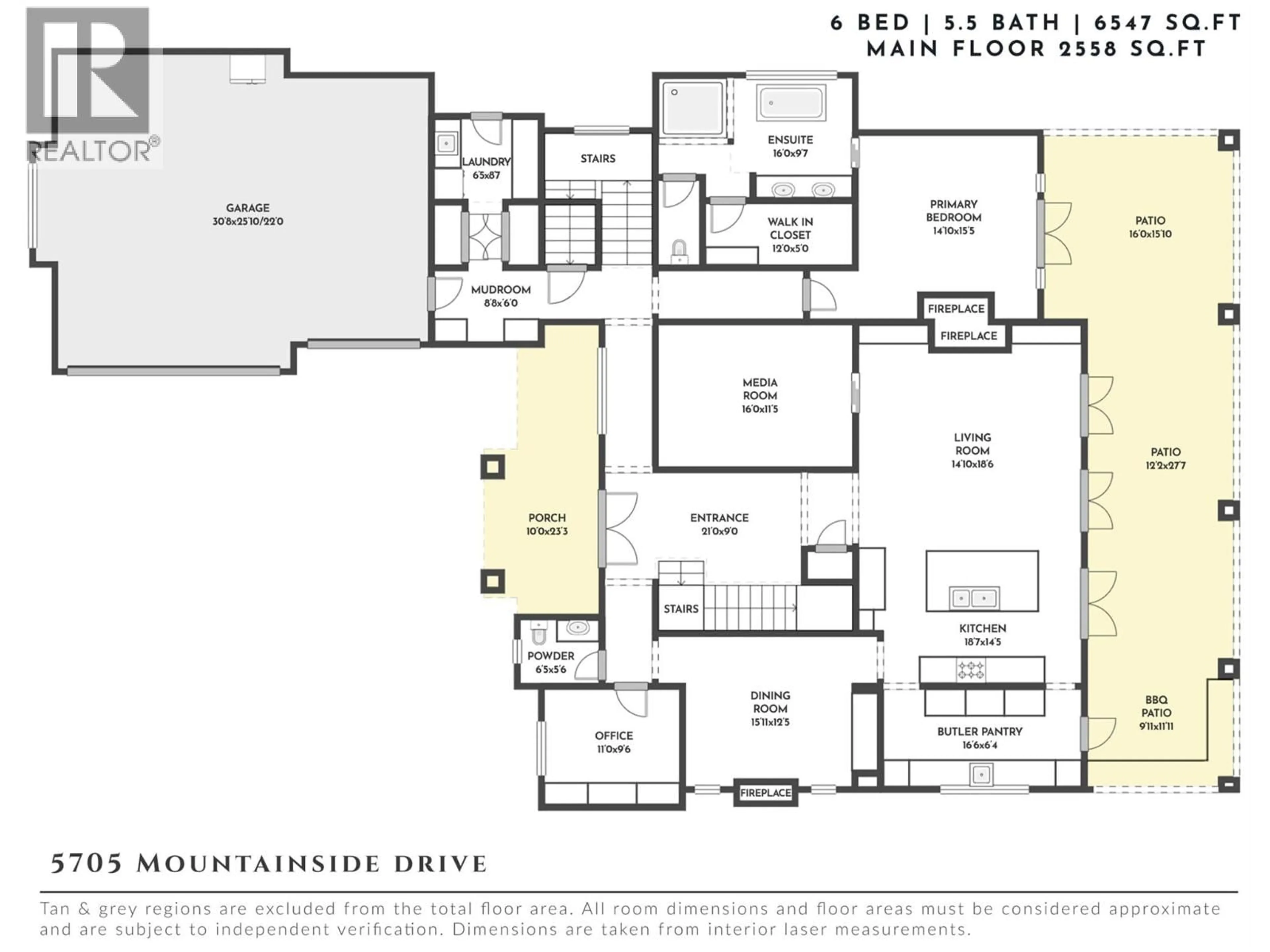 Floor plan for 5705 MOUNTAINSIDE DRIVE, Kelowna British Columbia V1W5L6