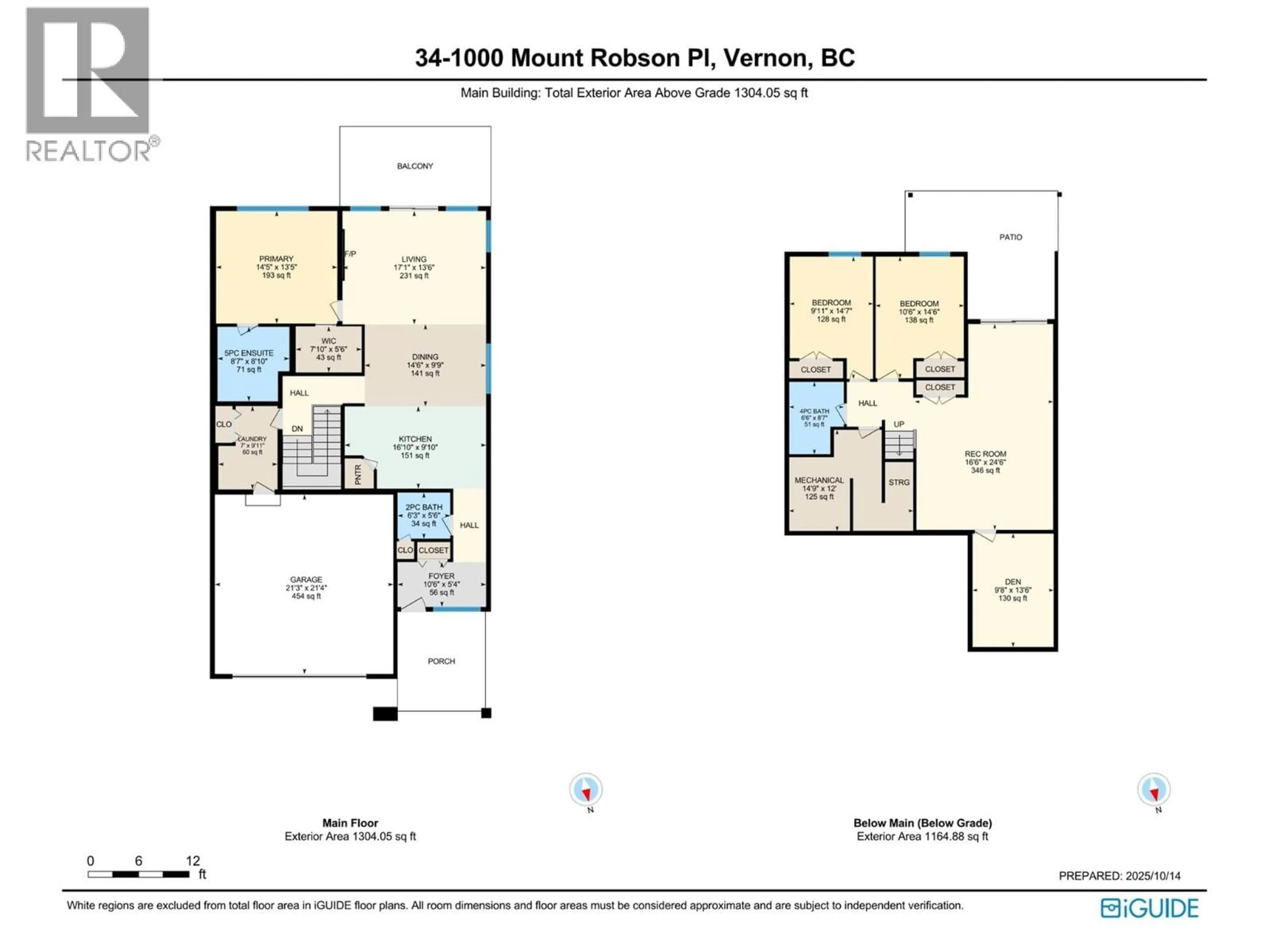 Floor plan for 34 - 1000 MT ROBSON PLACE, Vernon British Columbia V1B4G2