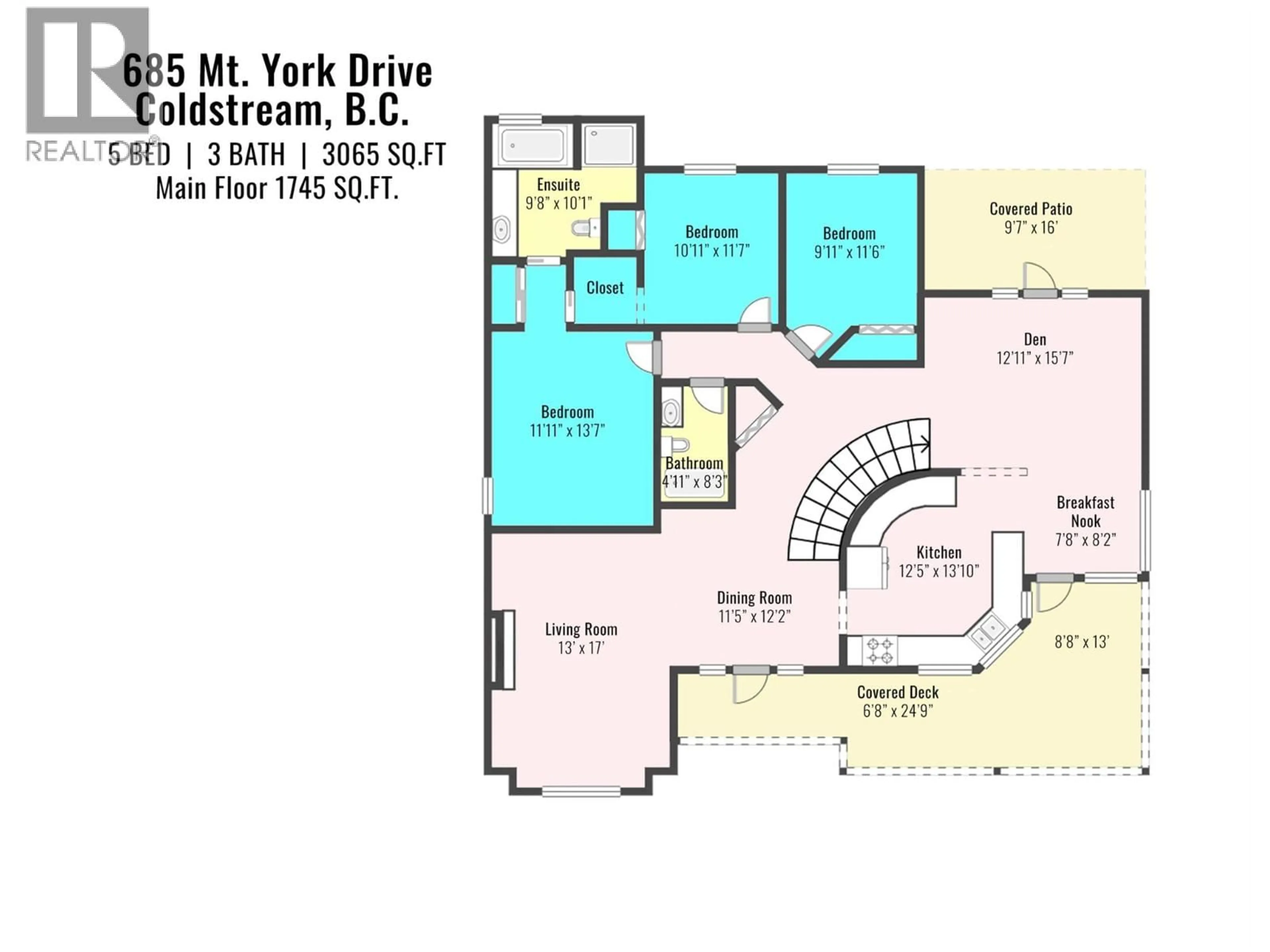 Floor plan for 685 MT YORK DRIVE, Coldstream British Columbia V1B3X2