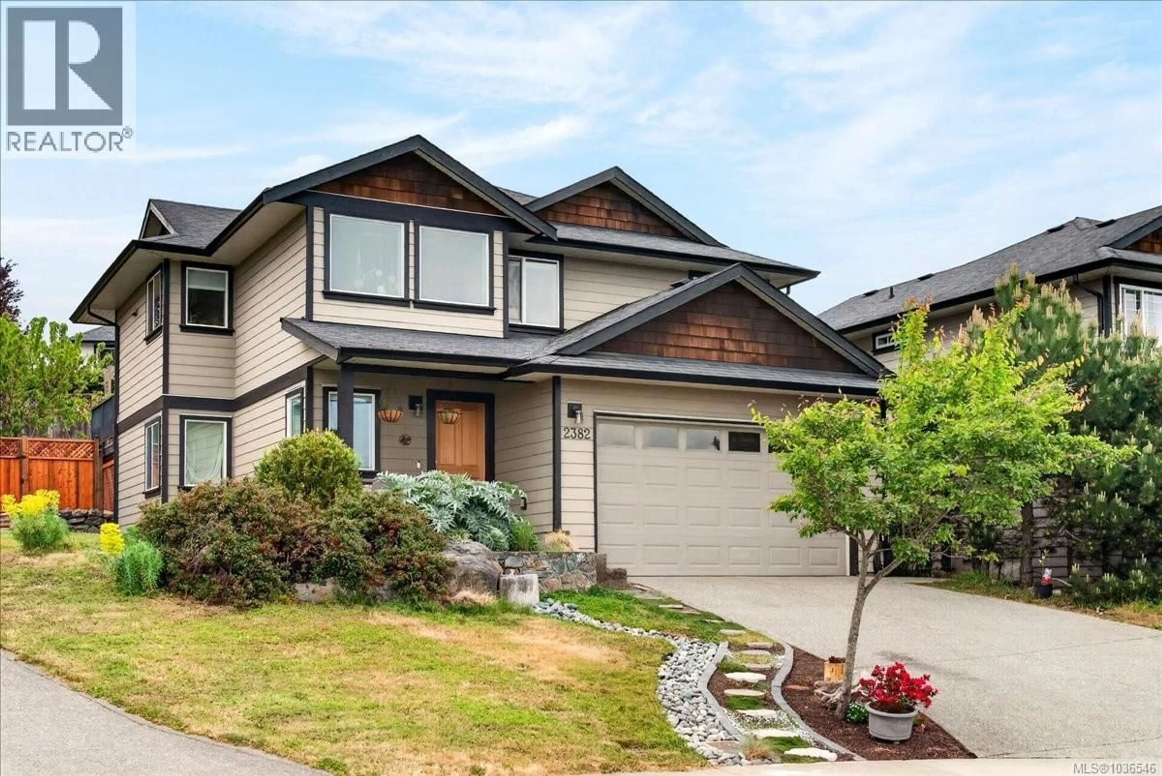 Home with vinyl exterior material, street for 2382 CAFFERY PLACE, Sooke British Columbia V9Z1K8