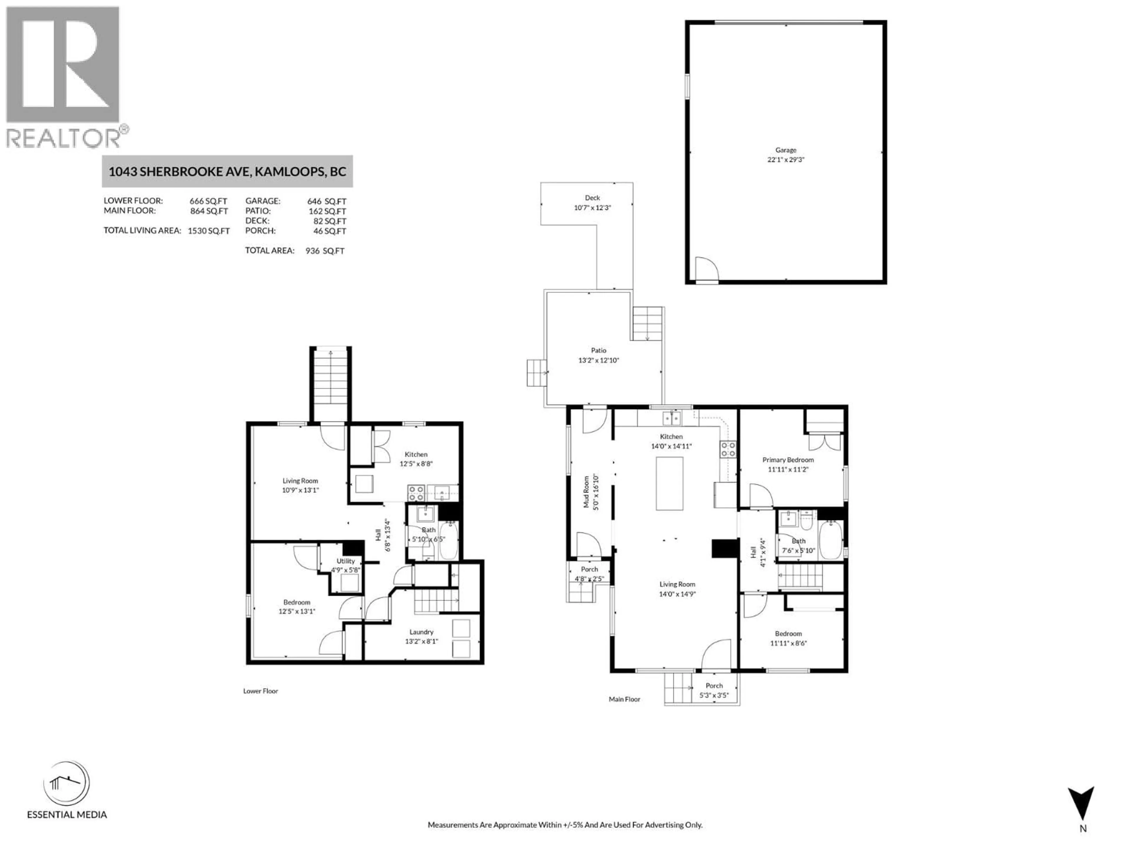 Floor plan for 1043 SHERBROOKE AVENUE, Kamloops British Columbia V2B1W4