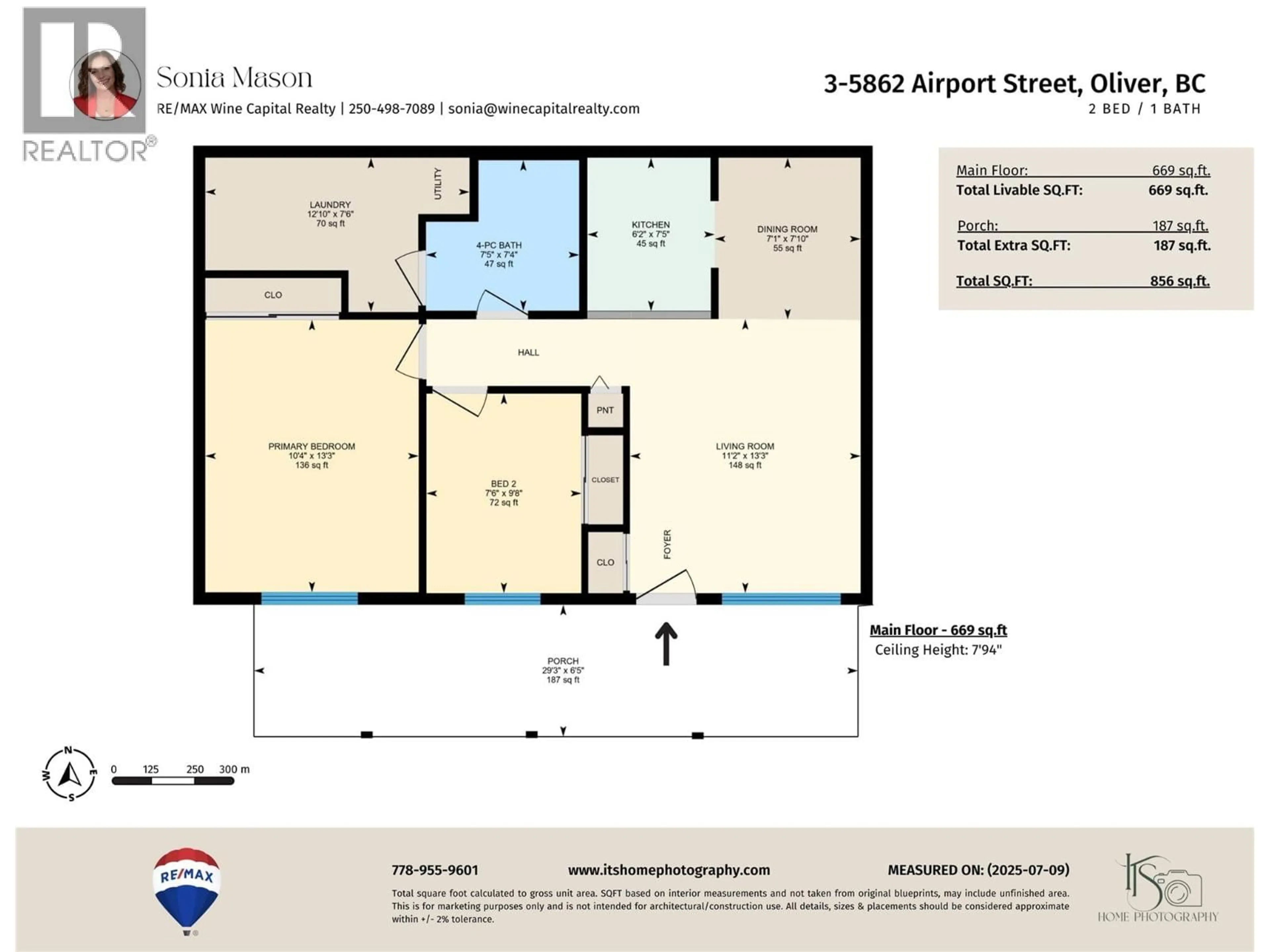 Floor plan for 3 - 5862 AIRPORT STREET, Oliver British Columbia V0H1T0