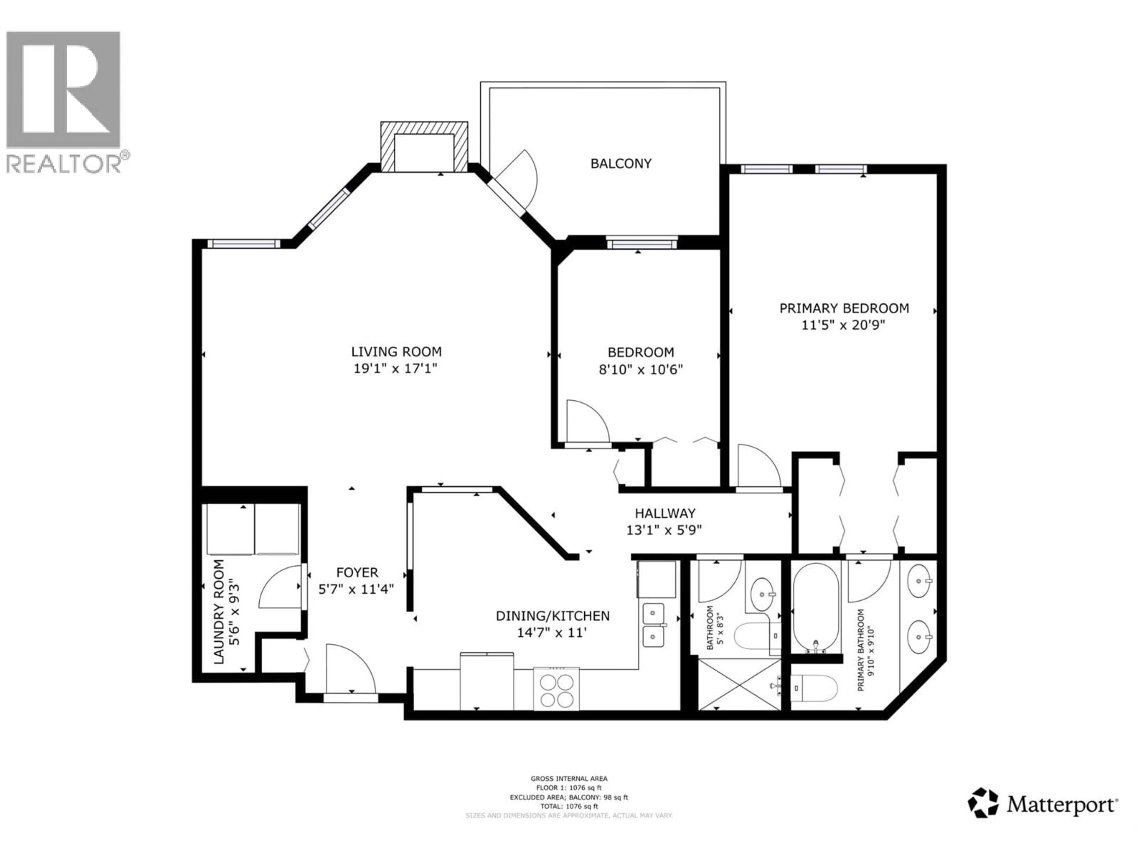 Floor plan for 411 - 3300 CENTENNIAL DRIVE, Vernon British Columbia V1T9M5