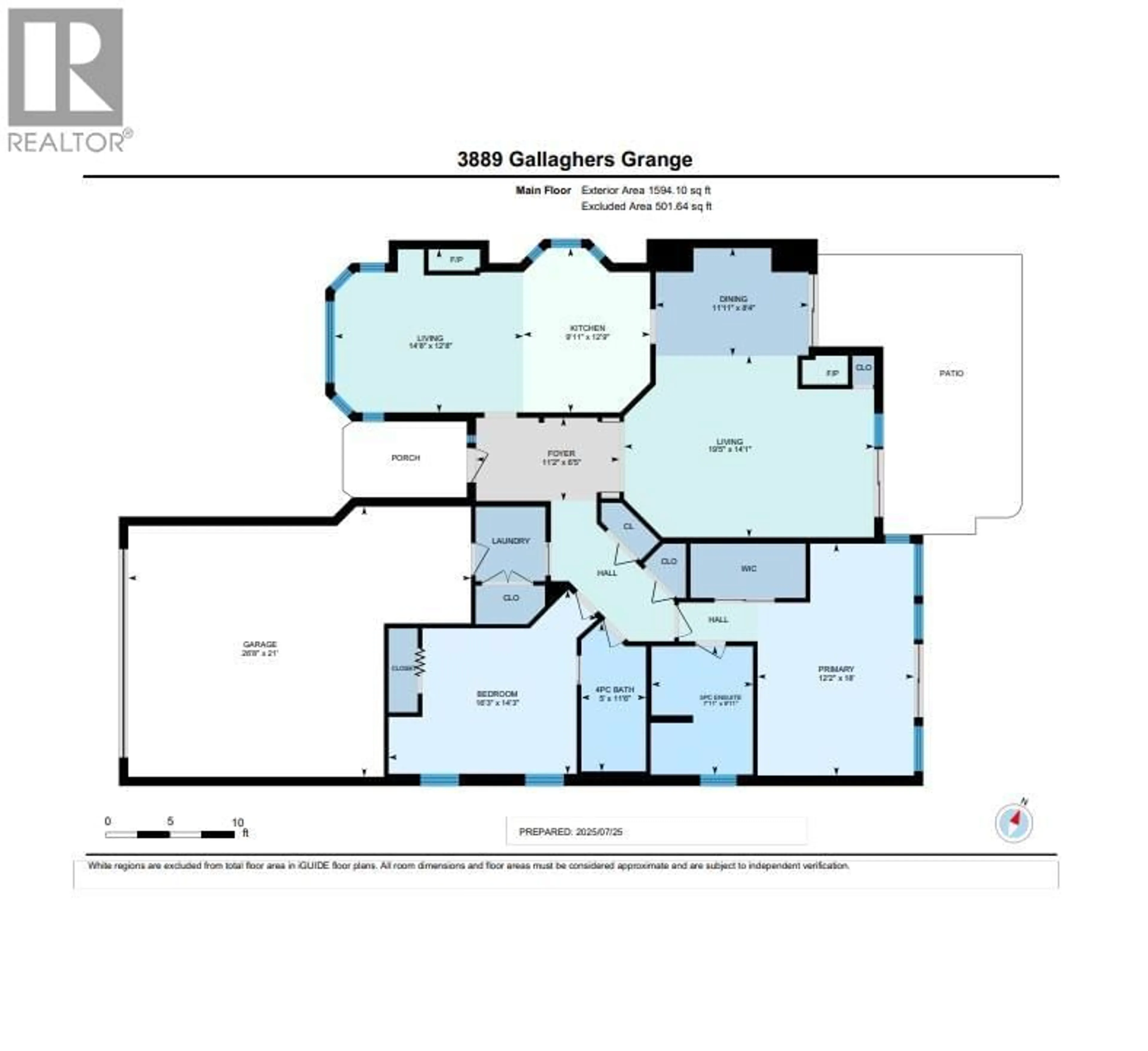 Floor plan for 3889 GALLAGHERS OTHER, Kelowna British Columbia V1W3Z9