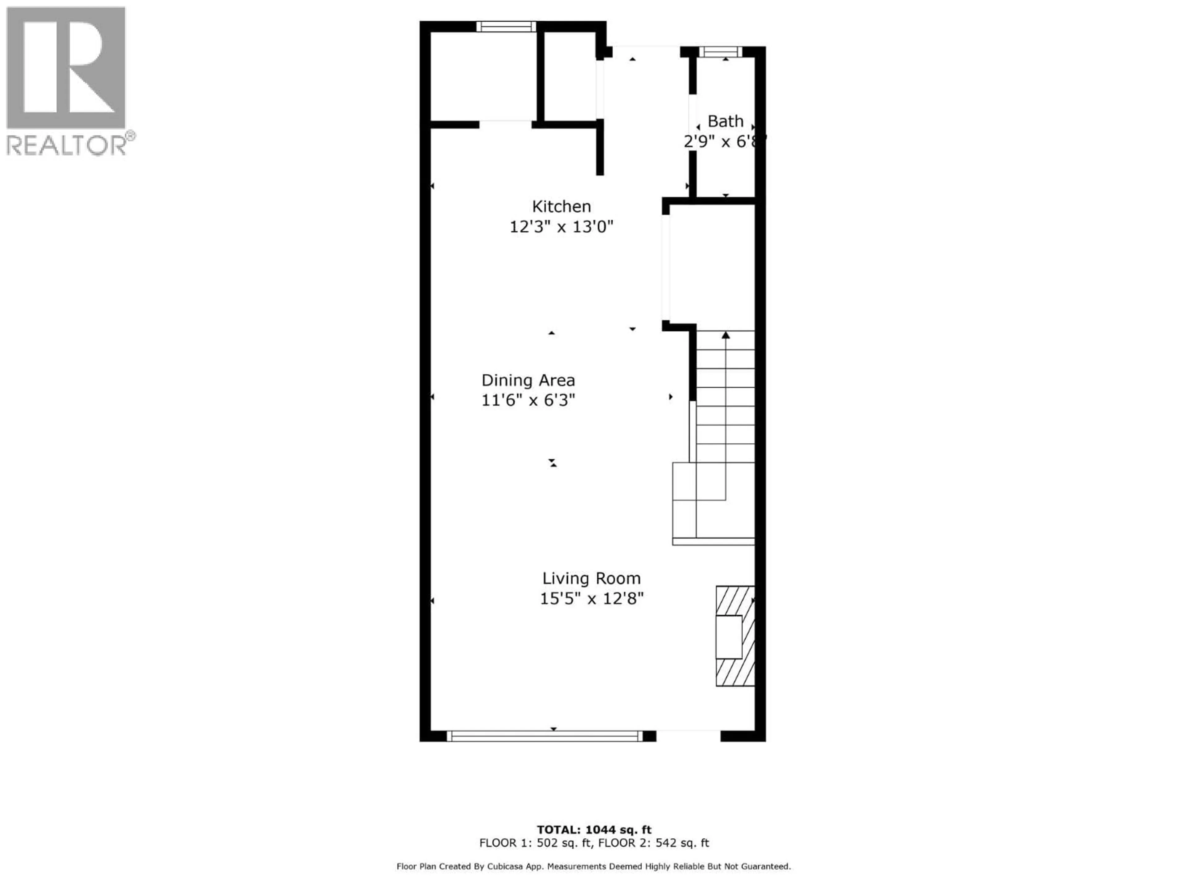 Floor plan for 36 - 130 COLEBROOK ROAD, Kamloops British Columbia V1S0B4