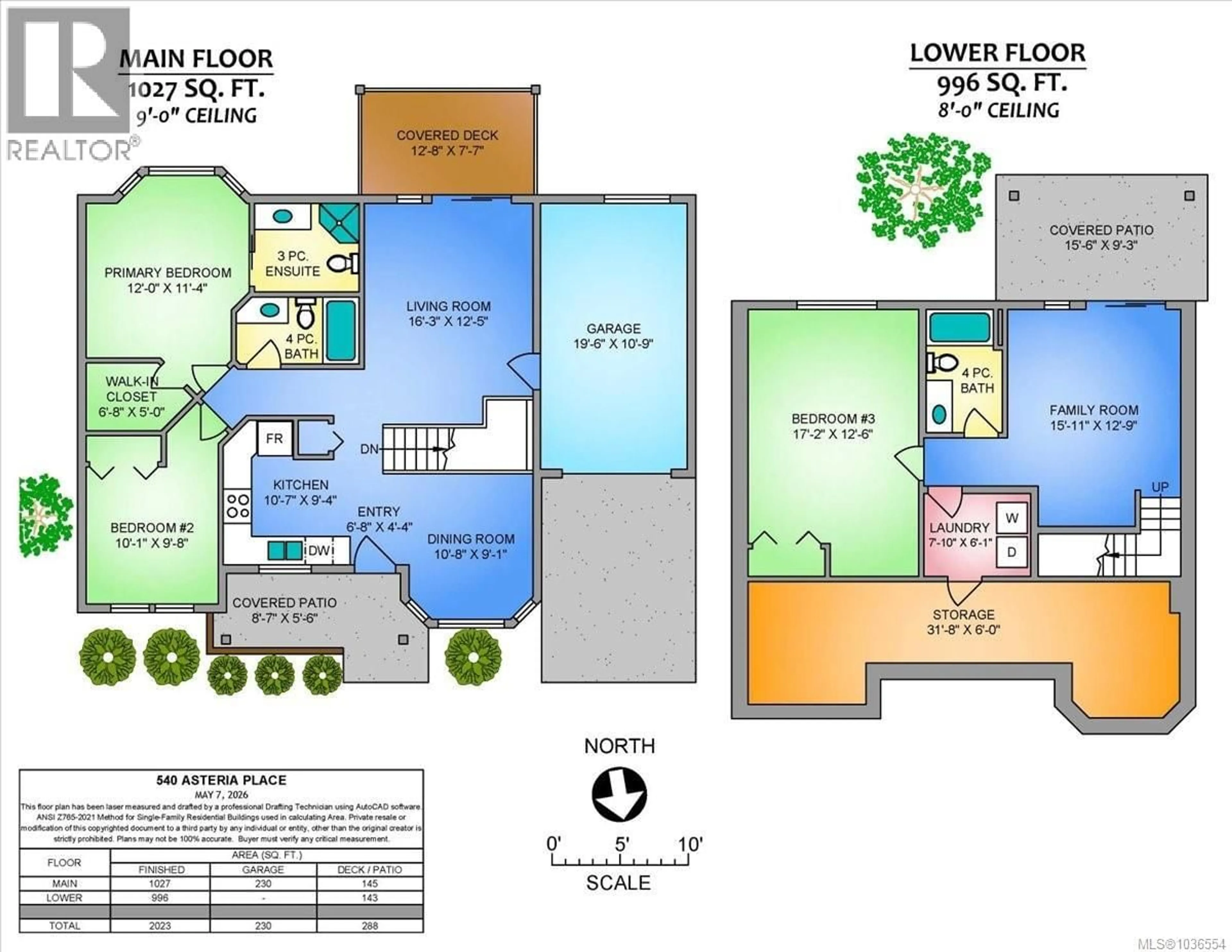 Floor plan for 540 ASTERIA PLACE, Nanaimo British Columbia V9R7C3