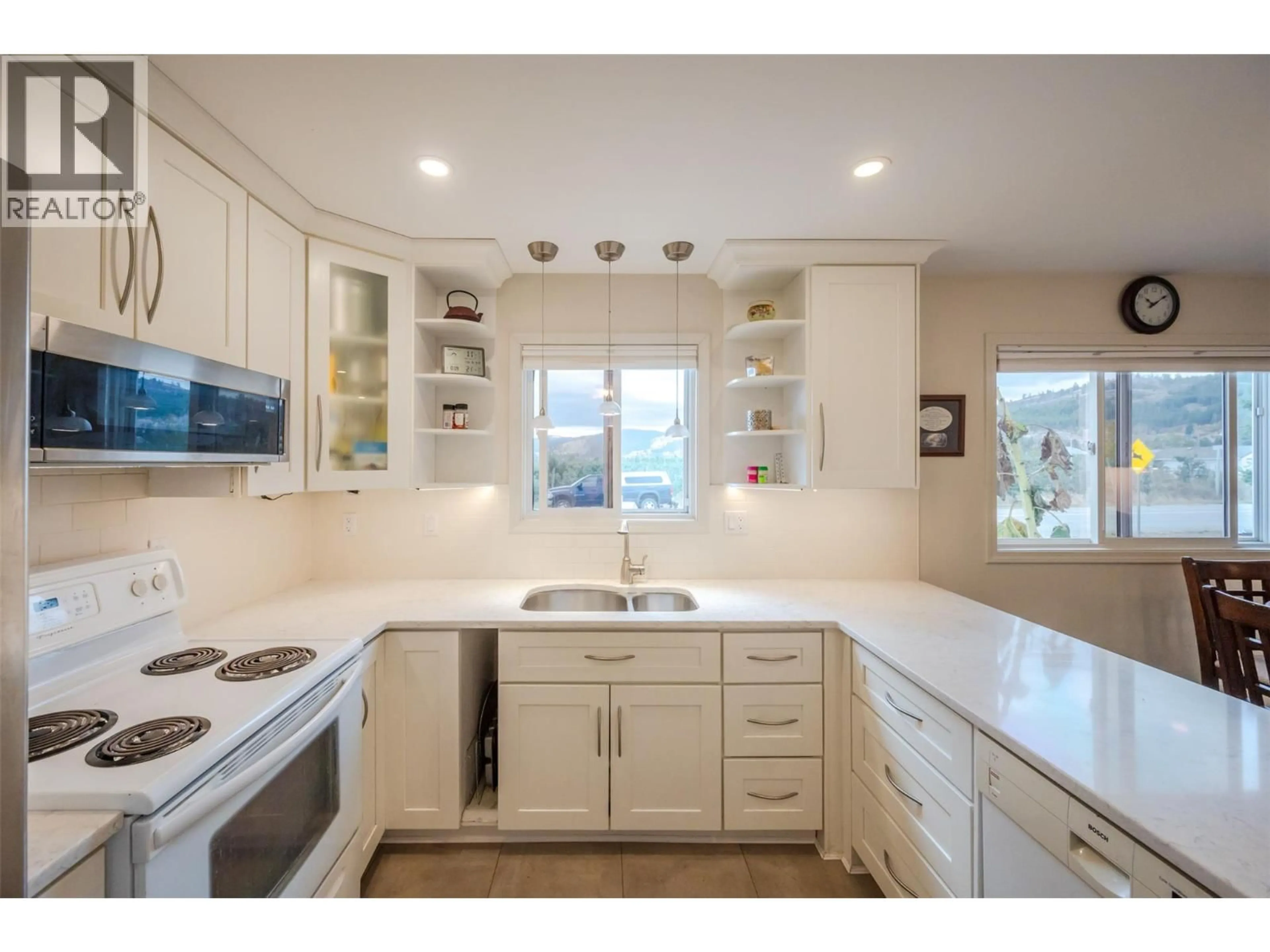 Open concept kitchen, ceramic/tile floor for 11120 JONES FLAT ROAD, Summerland British Columbia V0H1Z3