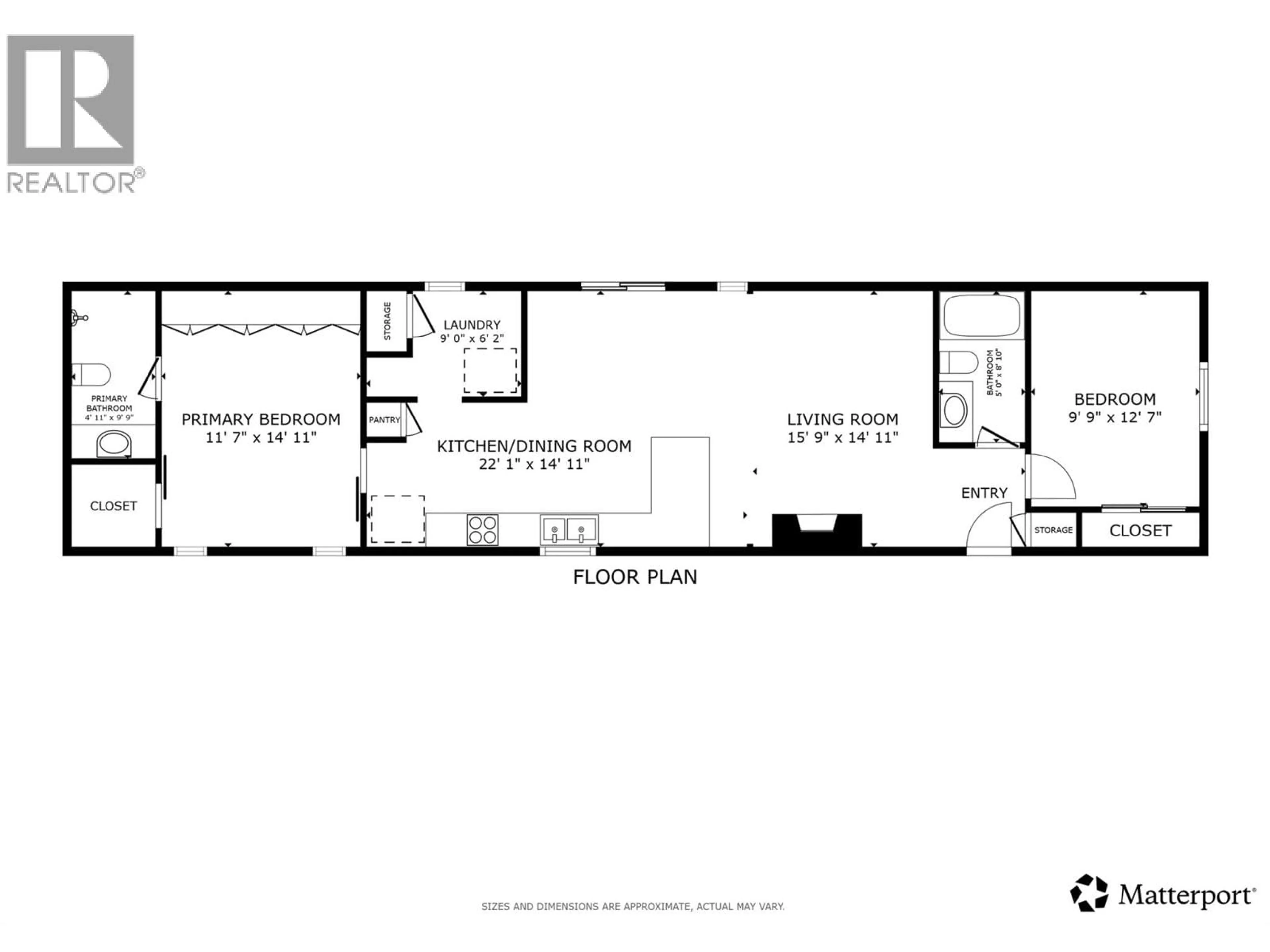 Floor plan for 145 - 1133 FINDLAY ROAD, Kelowna British Columbia V1X5A9