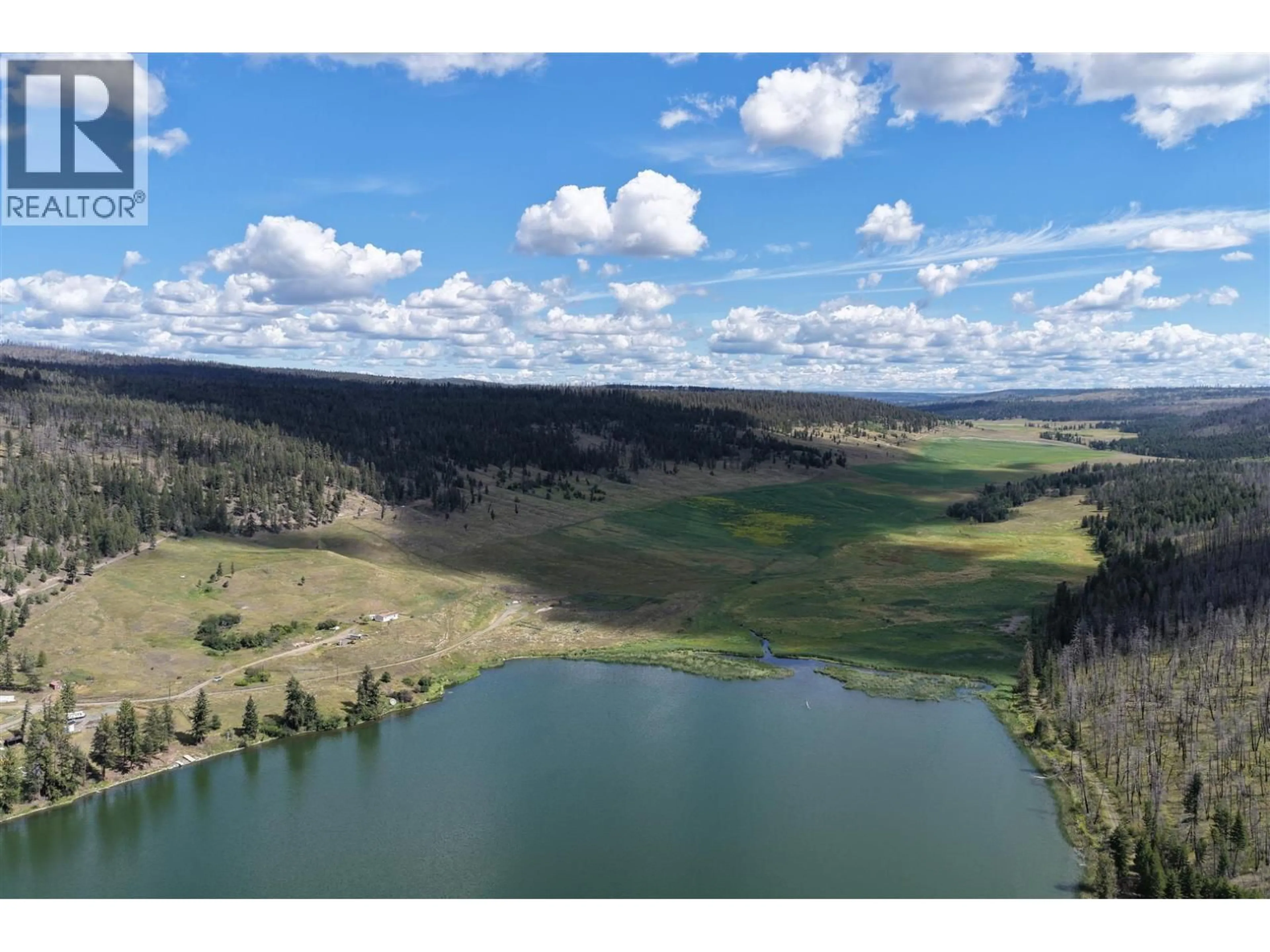 A pic from outside/outdoor area/front of a property/back of a property/a pic from drone, water/lake/river/ocean view for 3850 LOON LAKE ROAD, Clinton British Columbia V0K2E1