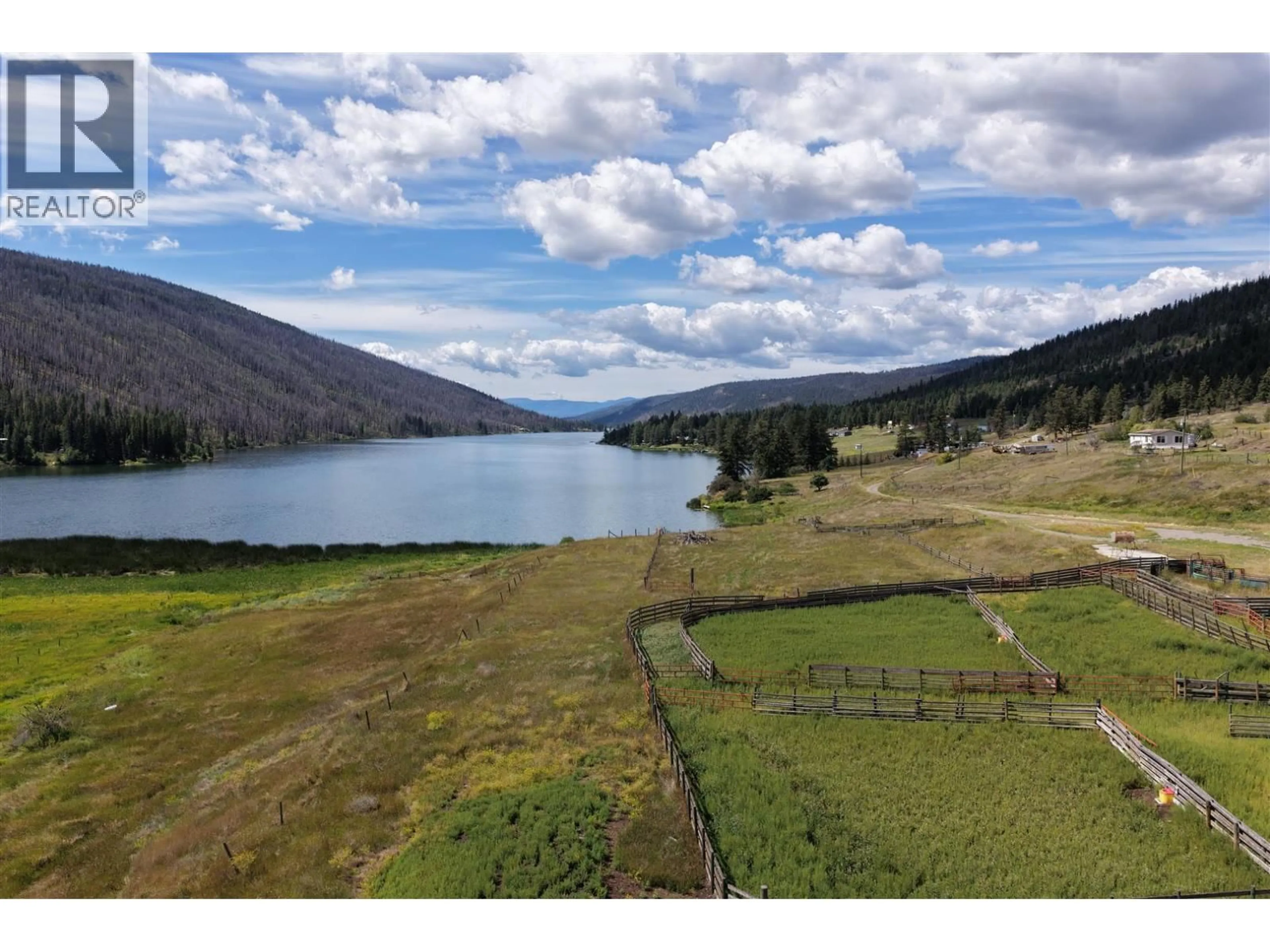A pic from outside/outdoor area/front of a property/back of a property/a pic from drone, water/lake/river/ocean view for 3850 LOON LAKE ROAD, Clinton British Columbia V0K2E1