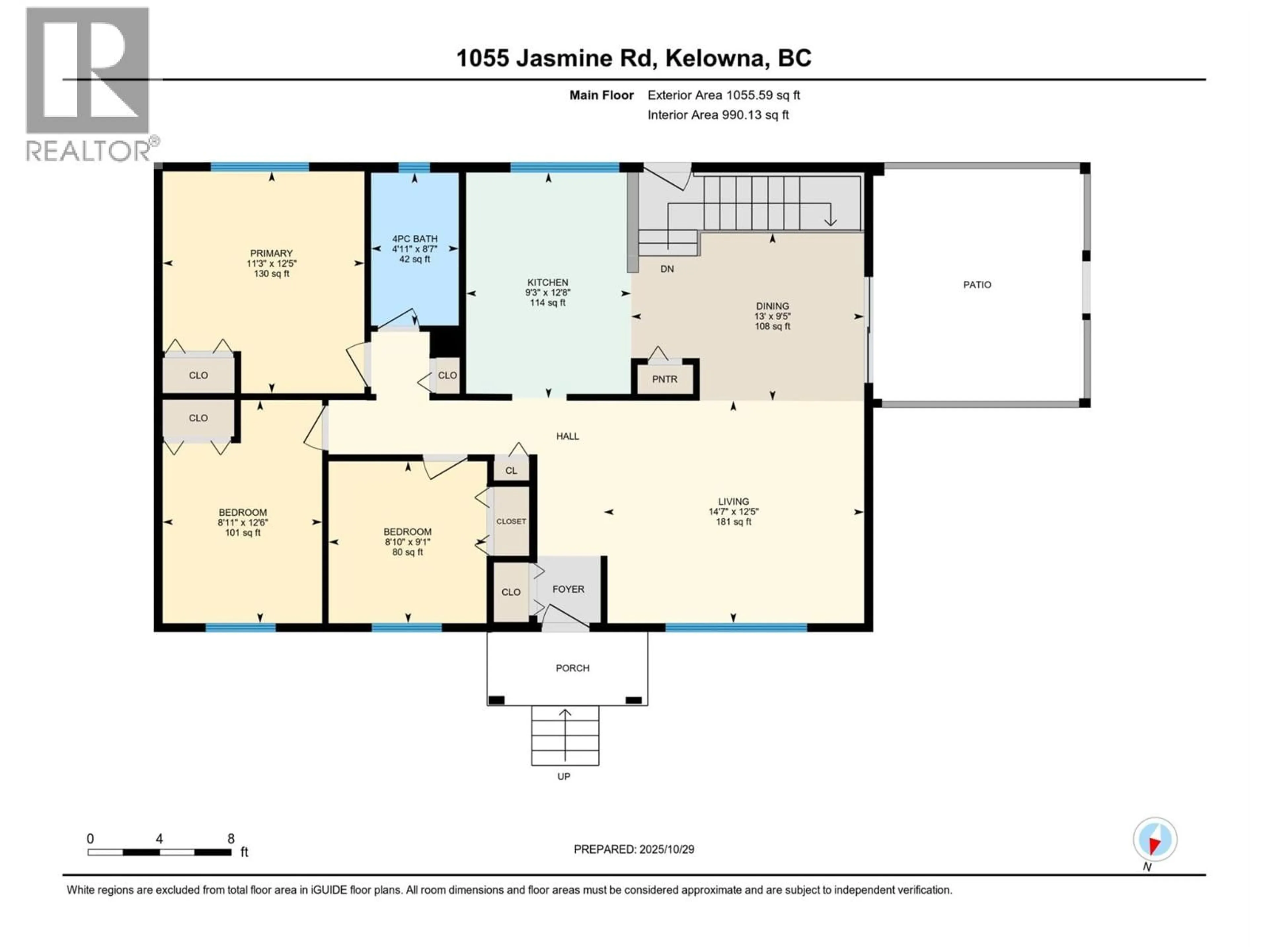 Floor plan for 1055 JASMINE ROAD, Kelowna British Columbia V1X3P2