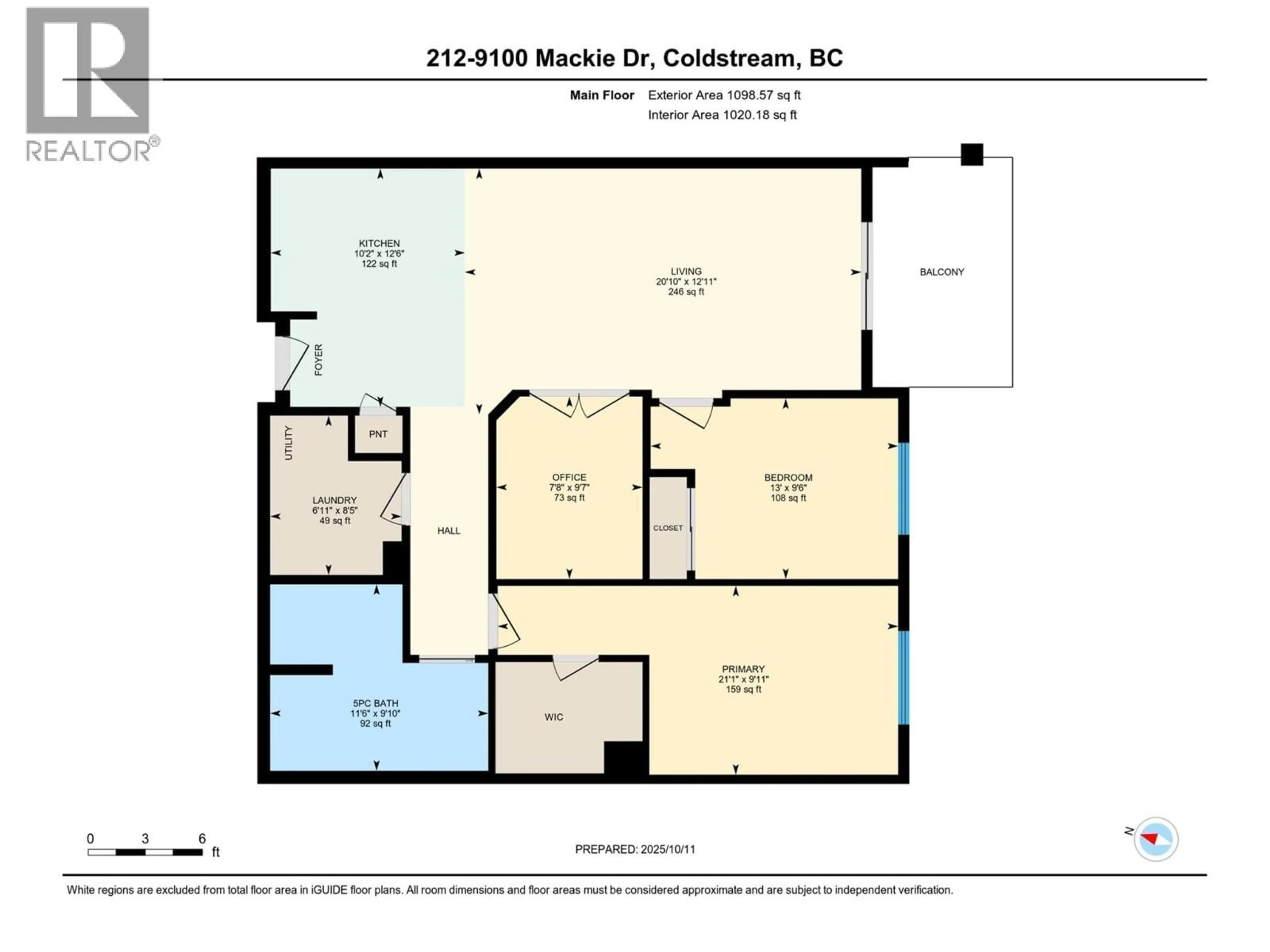 Floor plan for 212 - 9100 MACKIE DRIVE, Coldstream British Columbia V1B1G9