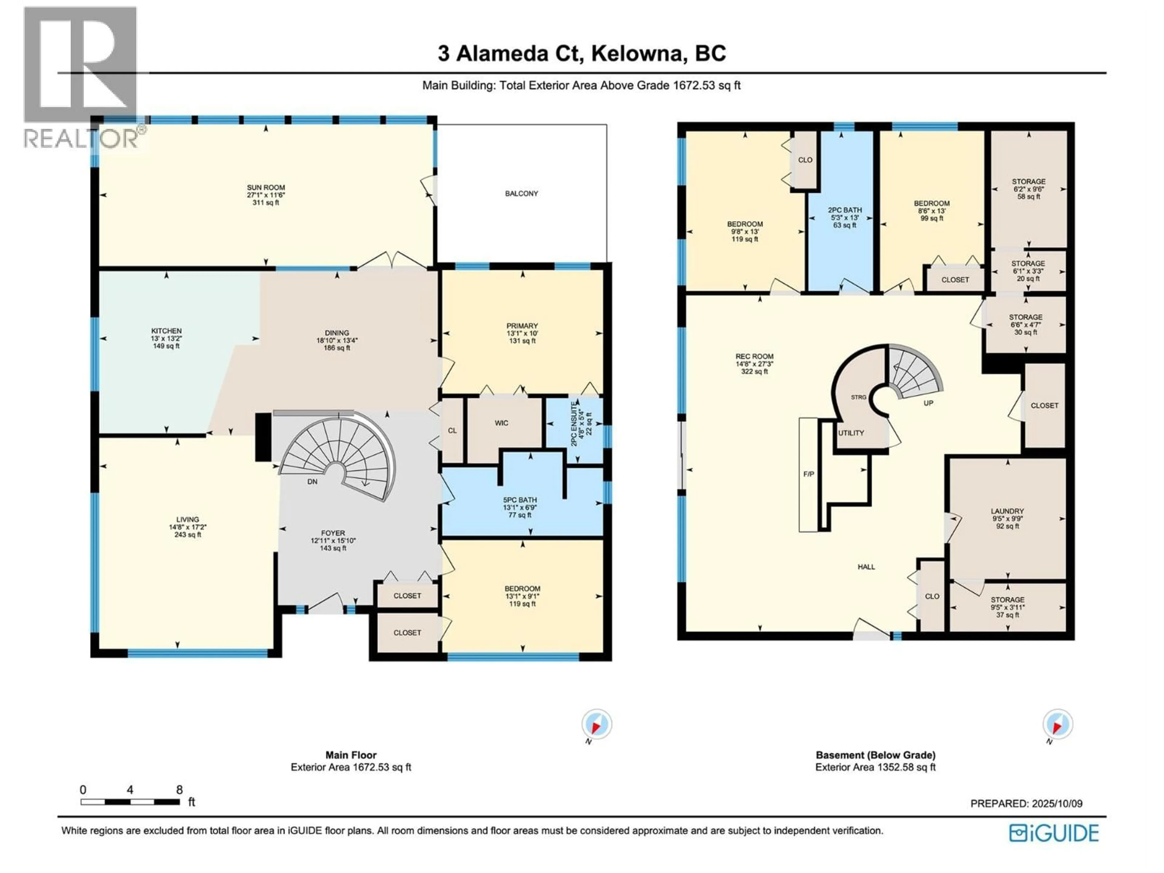 Floor plan for 3 ALAMEDA COURT, Kelowna British Columbia V1V1C6
