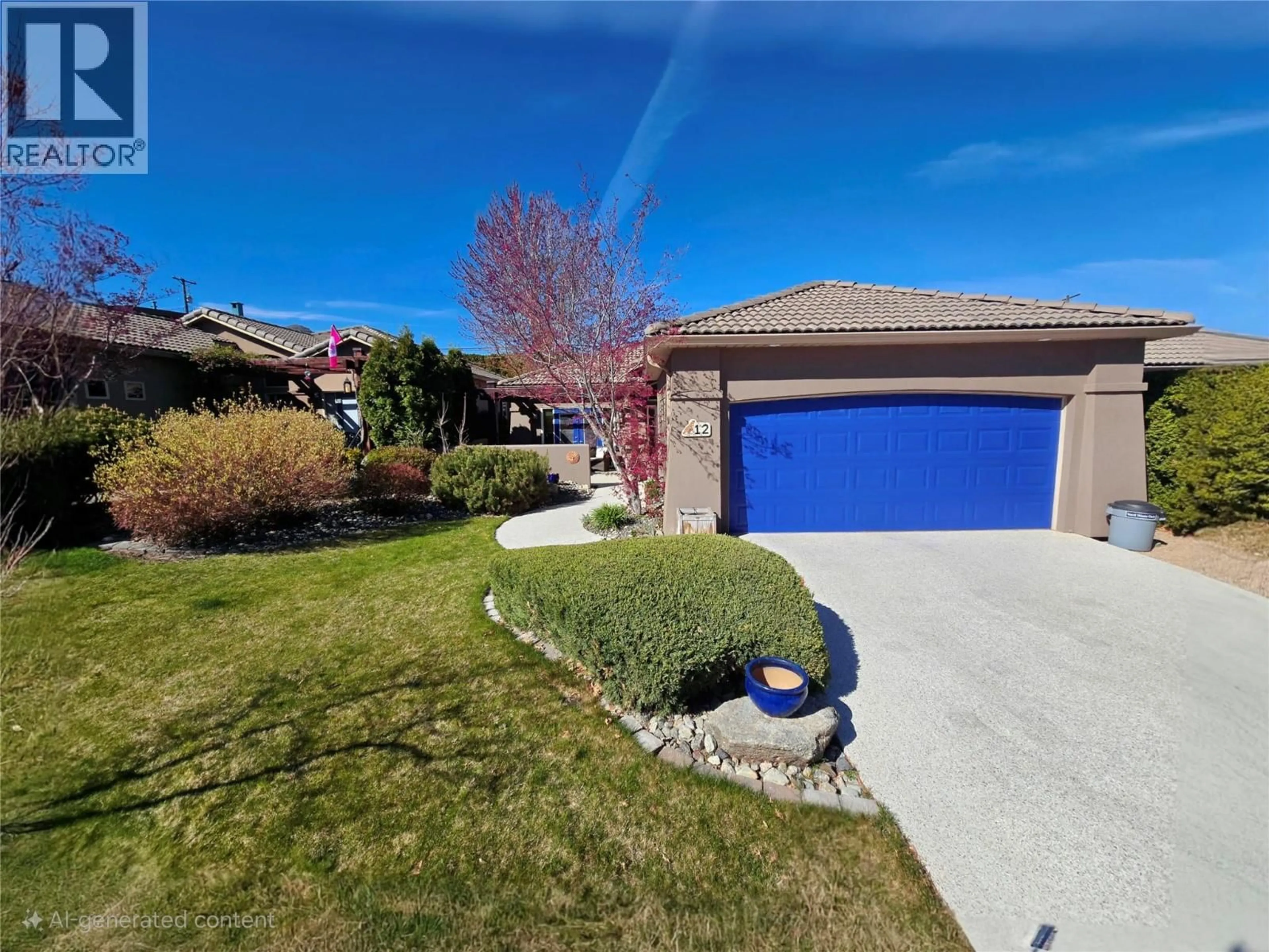 A pic from outside/outdoor area/front of a property/back of a property/a pic from drone, street for 12 WILDFLOWER COURT, Osoyoos British Columbia V0H1V1