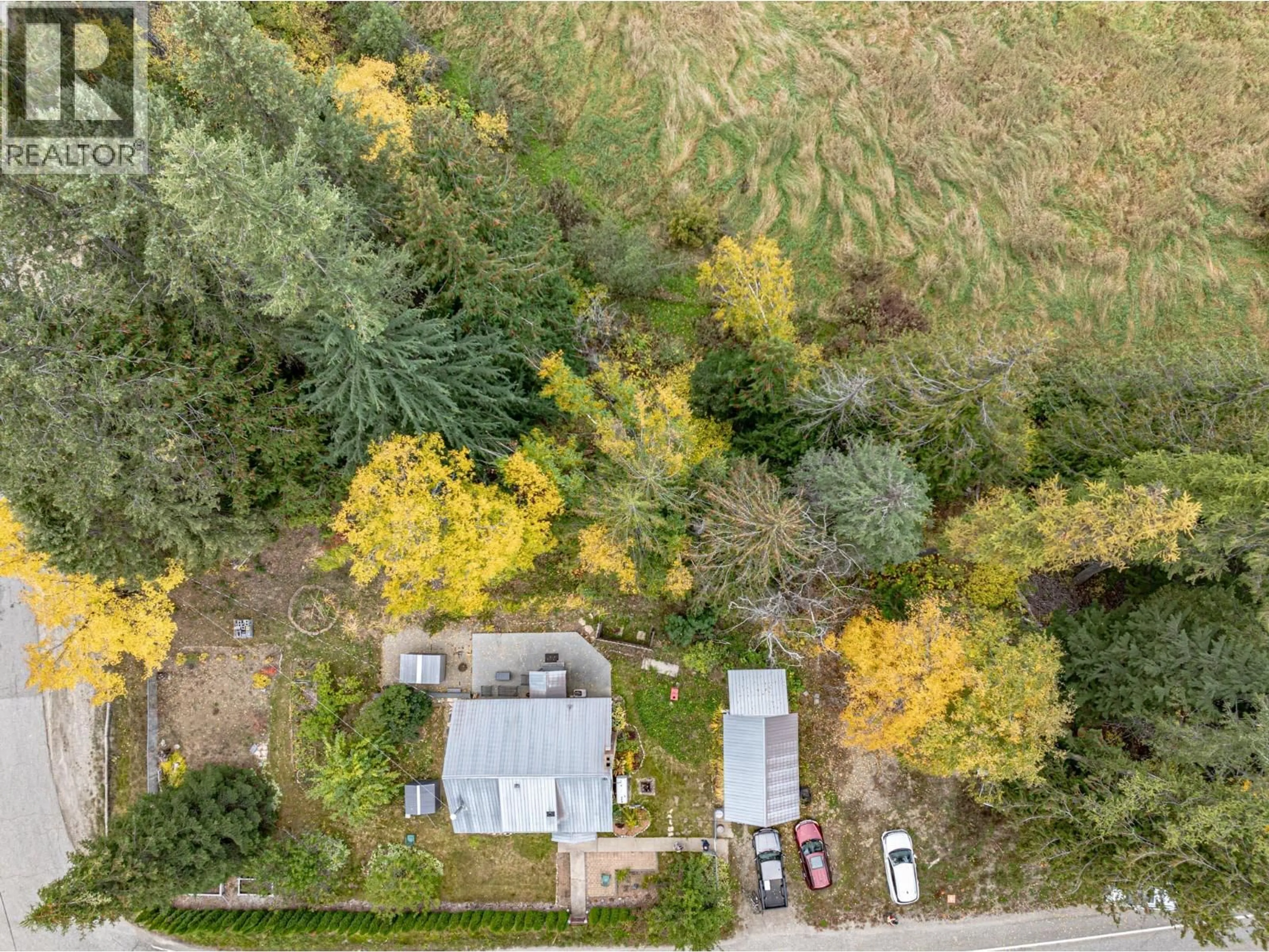 A pic from outside/outdoor area/front of a property/back of a property/a pic from drone, forest/trees view for 9990 HIGHWAY 6 OTHER, Nelway British Columbia V0G1Z0