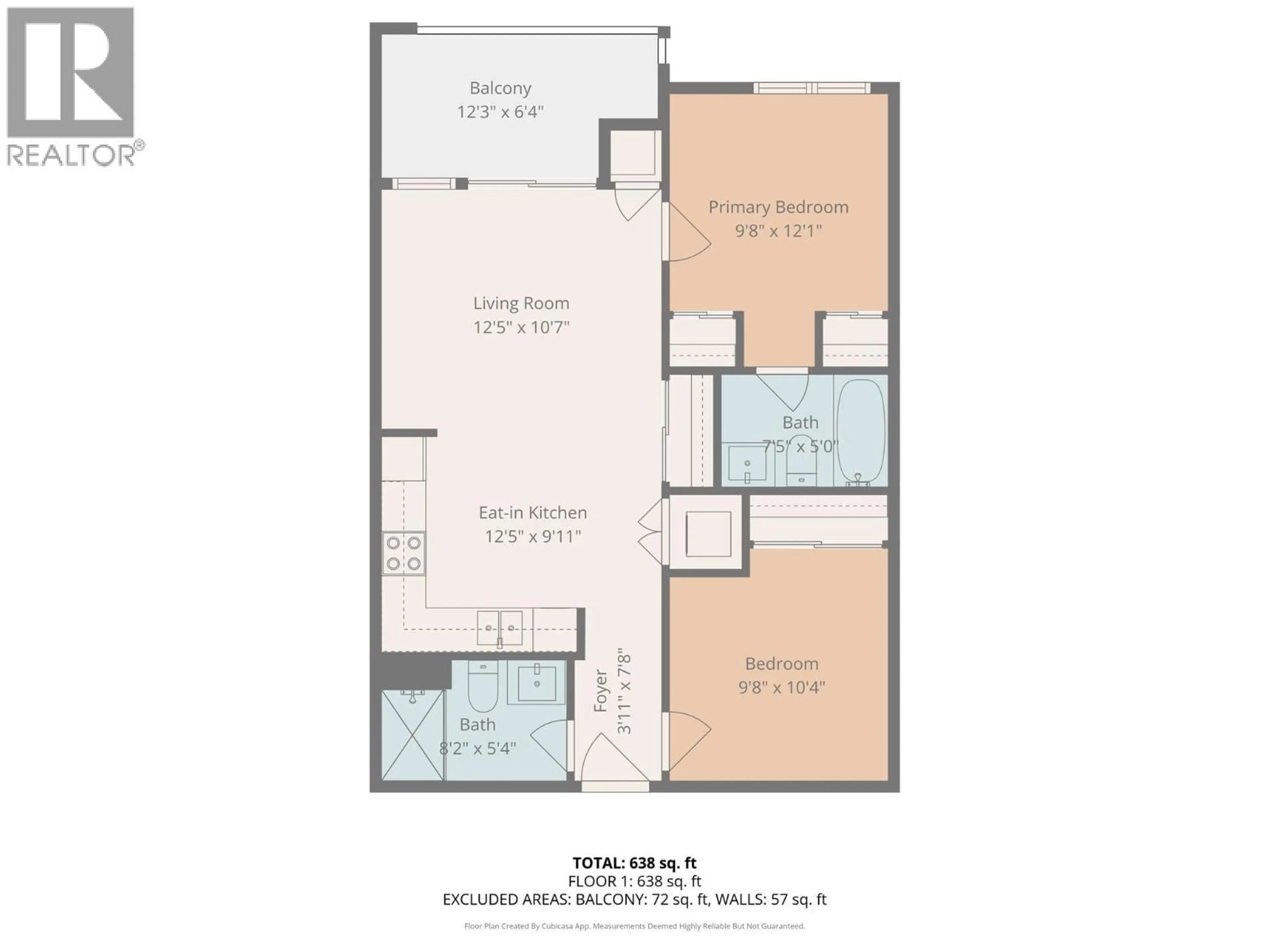 Floor plan for 203 - 725 ACADEMY WAY, Kelowna British Columbia V1V0B4