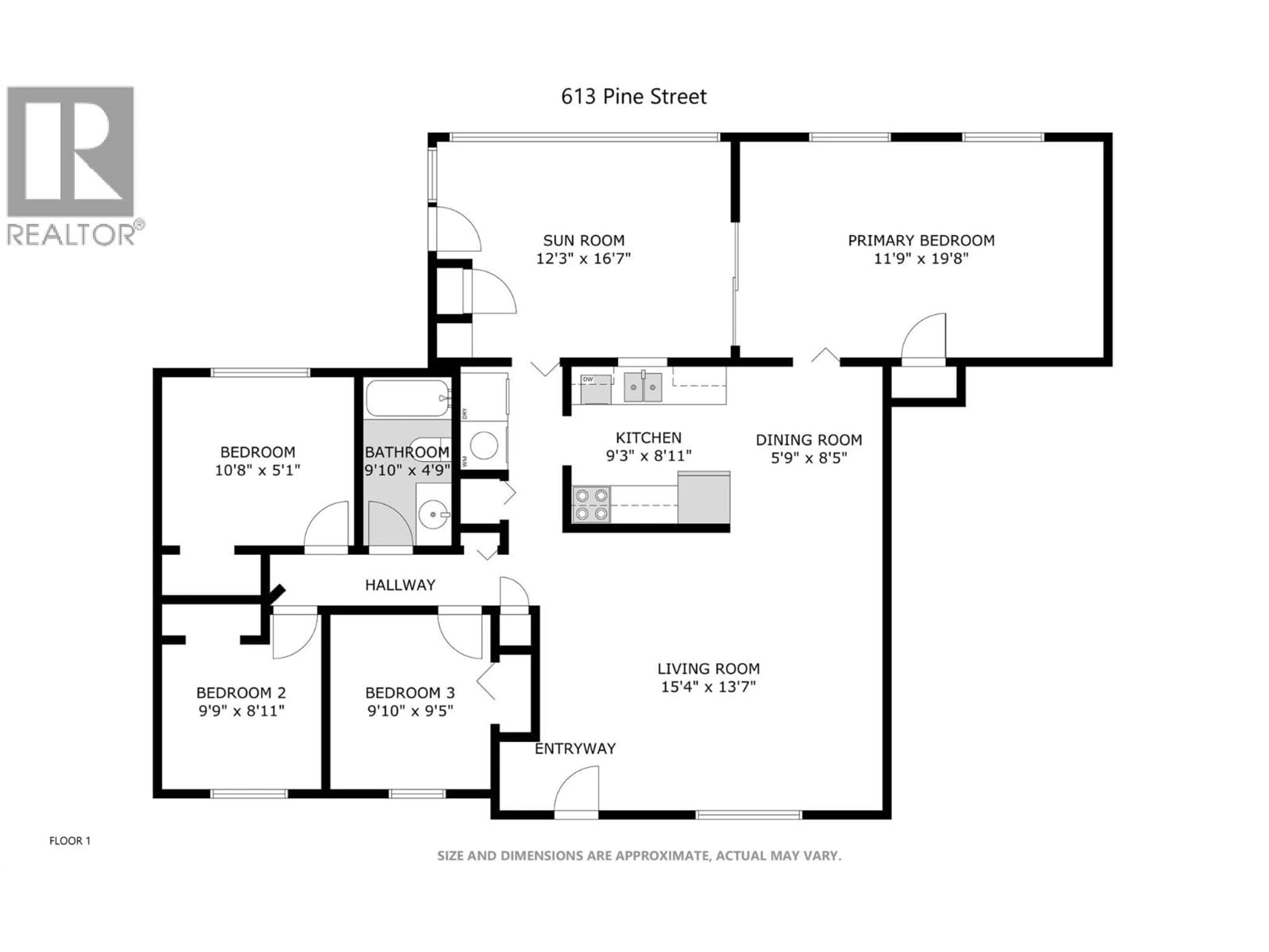 Floor plan for 613 PINE STREET, Sicamous British Columbia V0E2V0