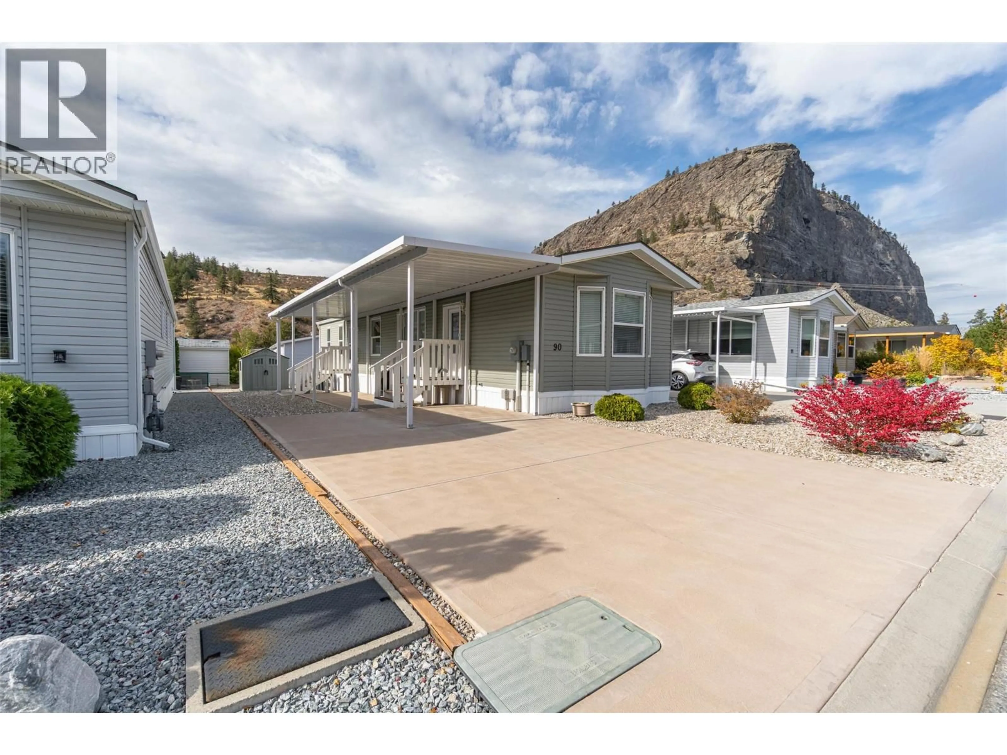 Home with vinyl exterior material, mountain view for 90 - 8598 HWY 97 OTHER, Oliver British Columbia V0H1T2