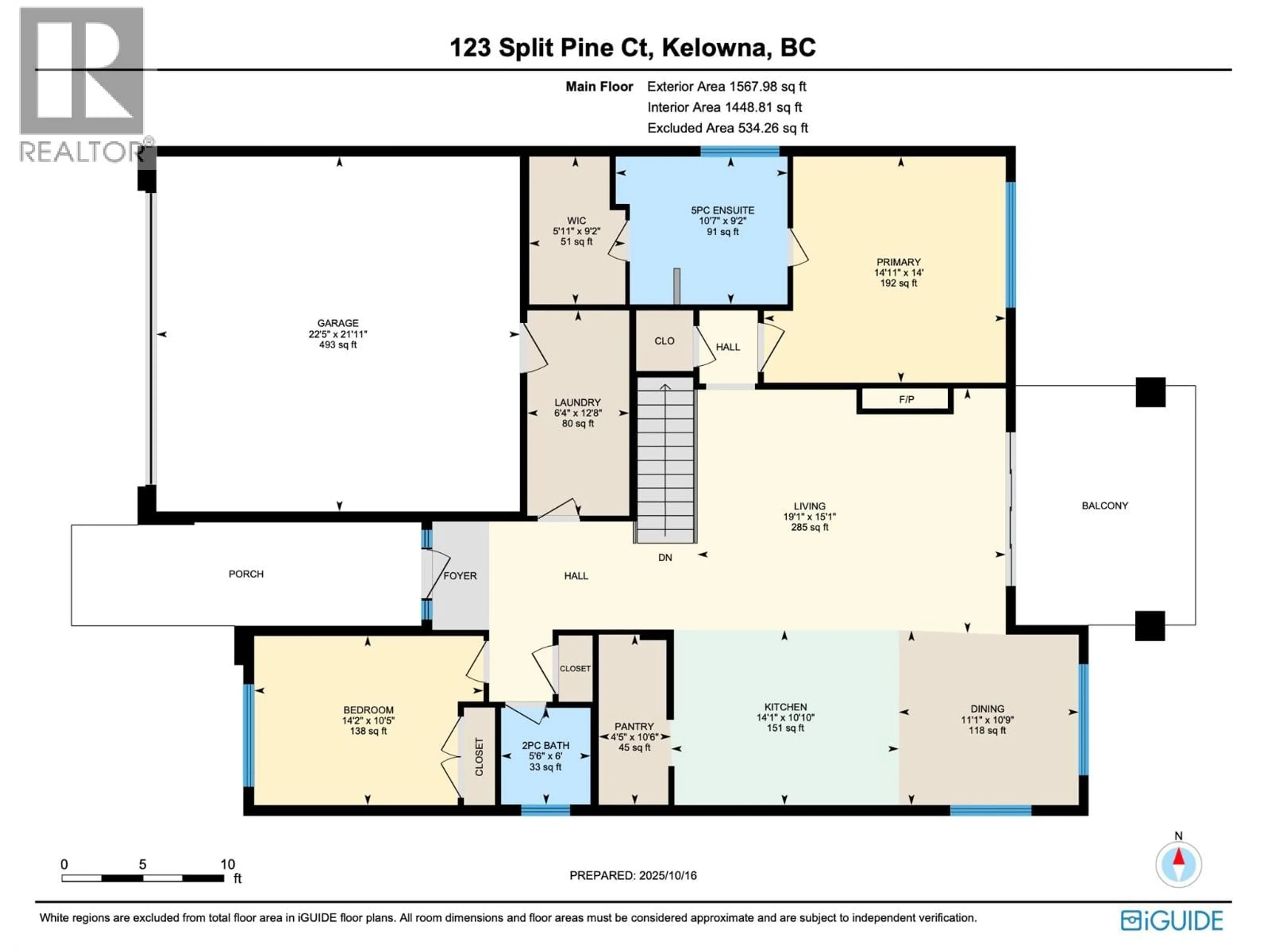 Floor plan for 123 SPLIT PINE COURT, Kelowna British Columbia V1V3G3