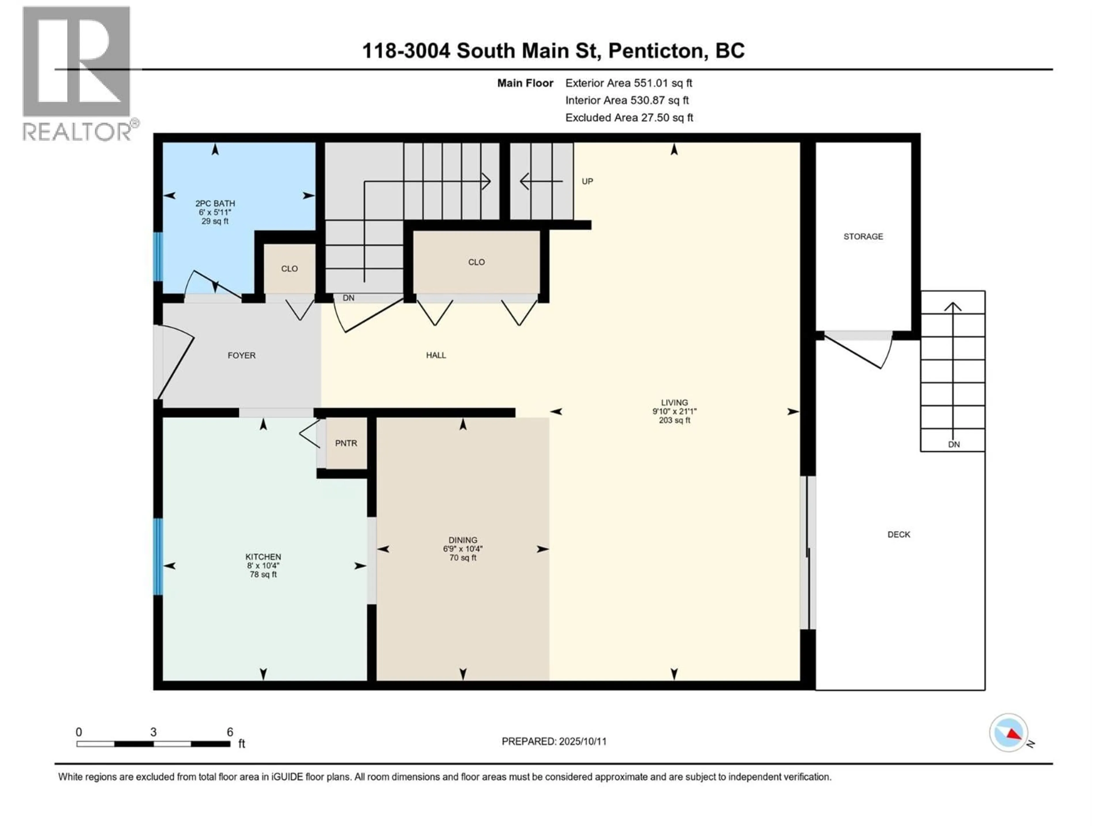 Floor plan for 118 - 3004 SOUTH MAIN STREET, Penticton British Columbia V2A5J6