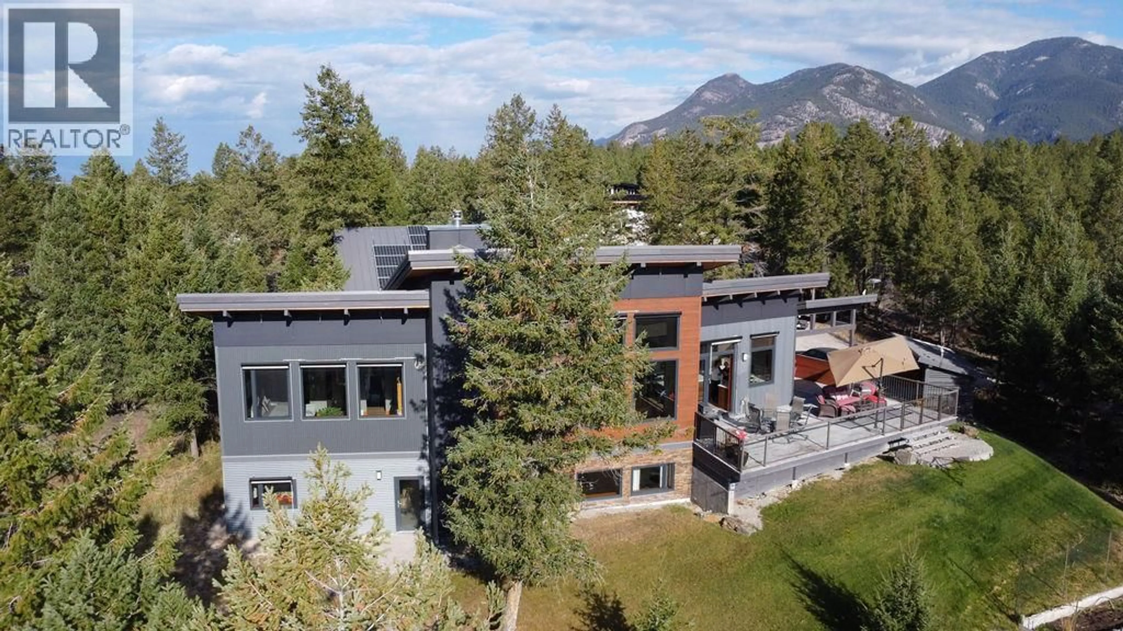 A pic from outside/outdoor area/front of a property/back of a property/a pic from drone, mountain view for 2160 KOOTENAY 3 ROAD, Windermere British Columbia V0B2L1
