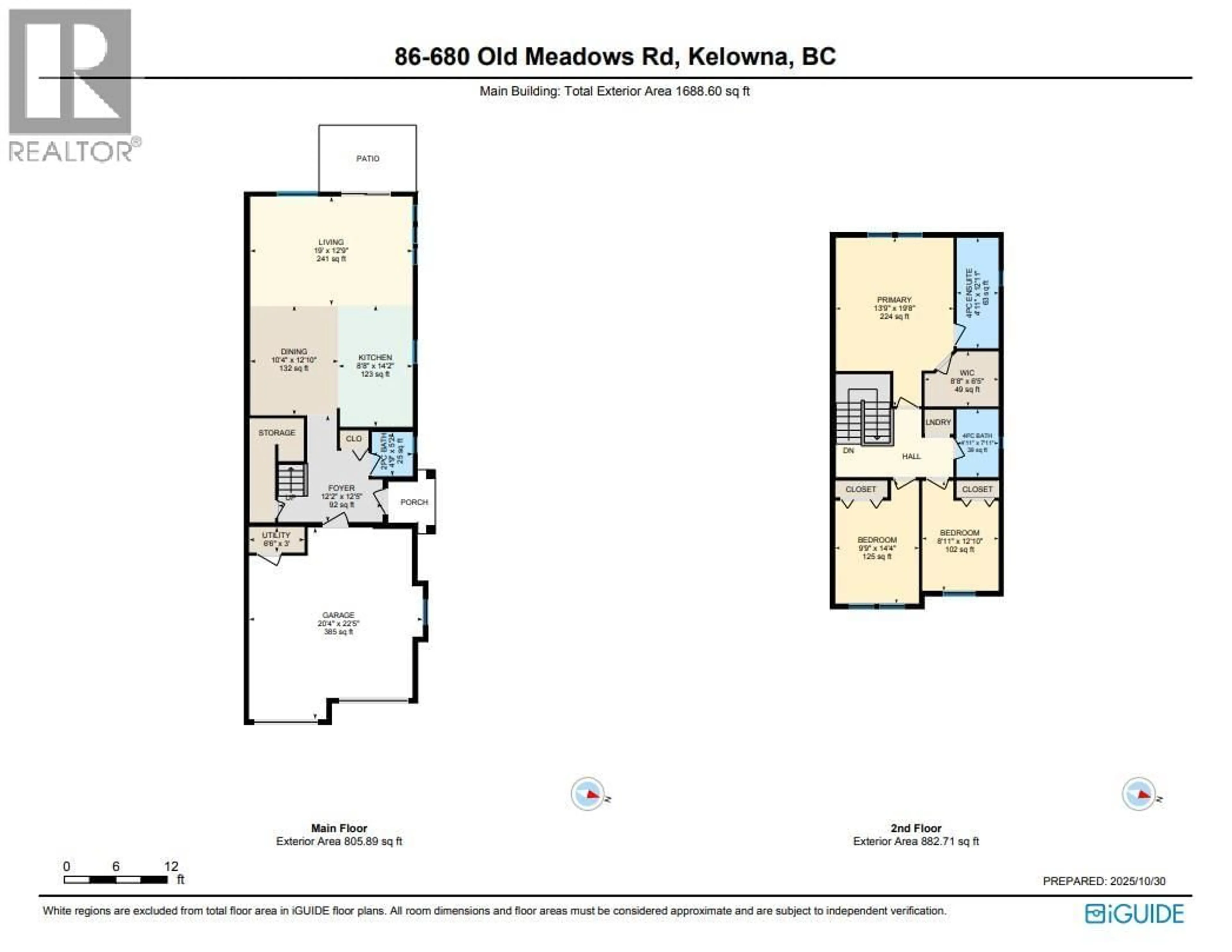 Floor plan for 86 - 680 OLD MEADOWS ROAD, Kelowna British Columbia V1W5L4