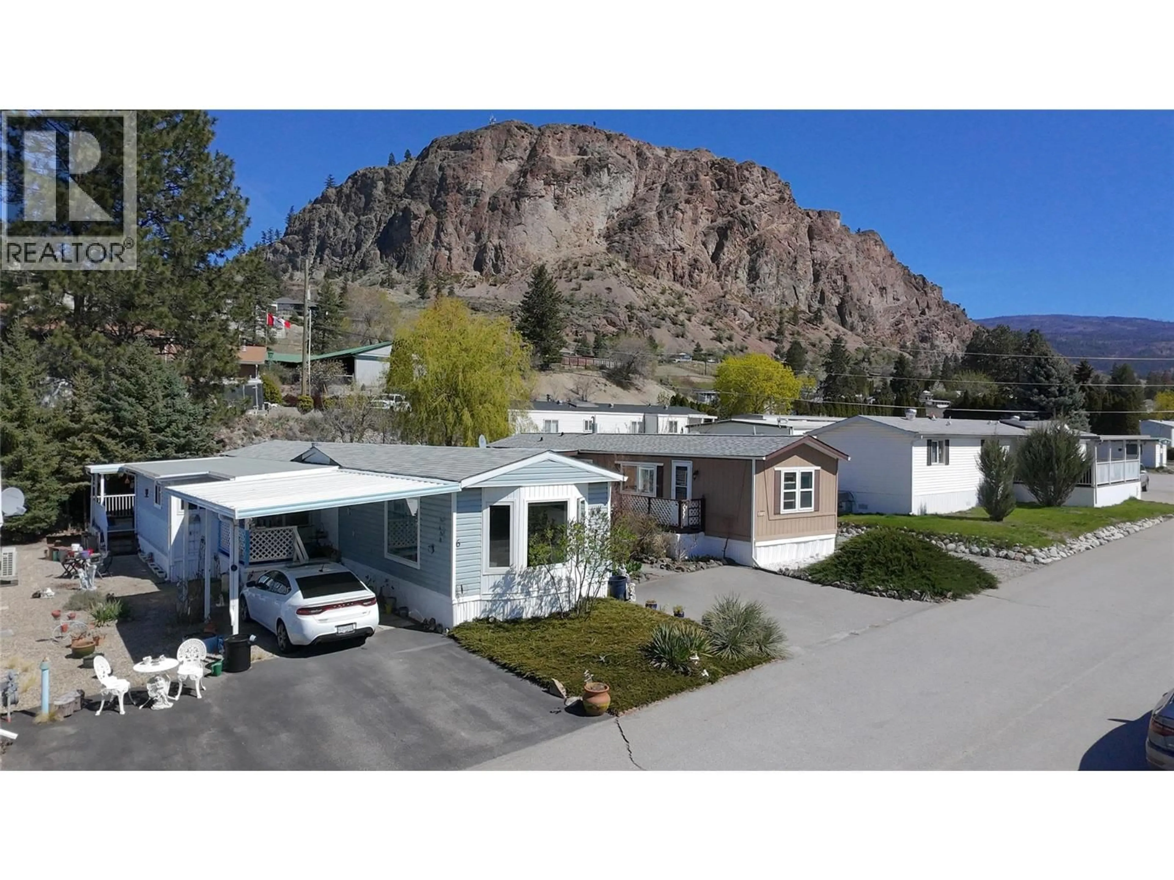 A pic from outside/outdoor area/front of a property/back of a property/a pic from drone, mountain view for H6 - 4505 MCLEAN CREEK ROAD, Okanagan Falls British Columbia V0H1R1