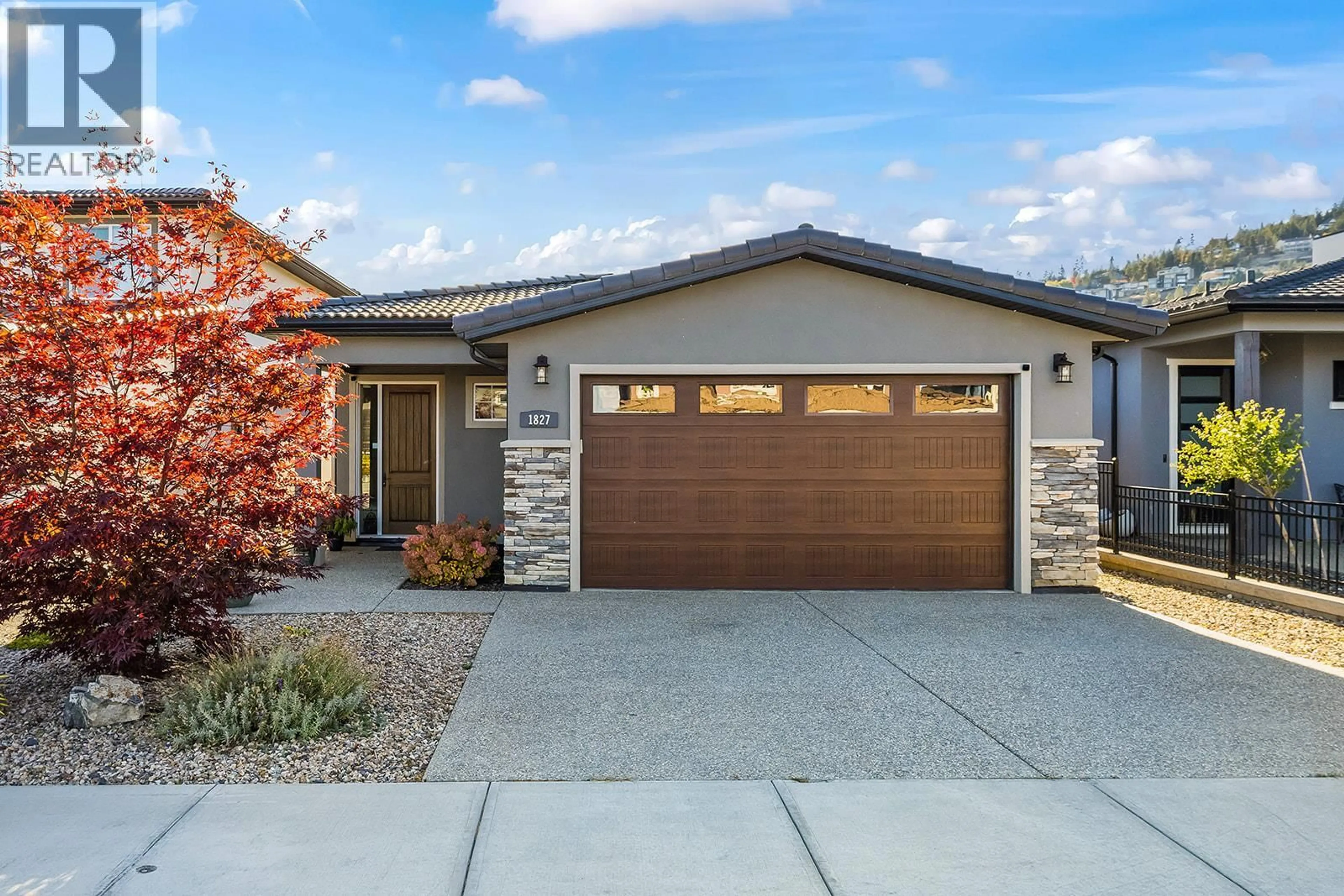 Home with brick exterior material, street for 1827 VIEWPOINT DRIVE, West Kelowna British Columbia V1Z4E1