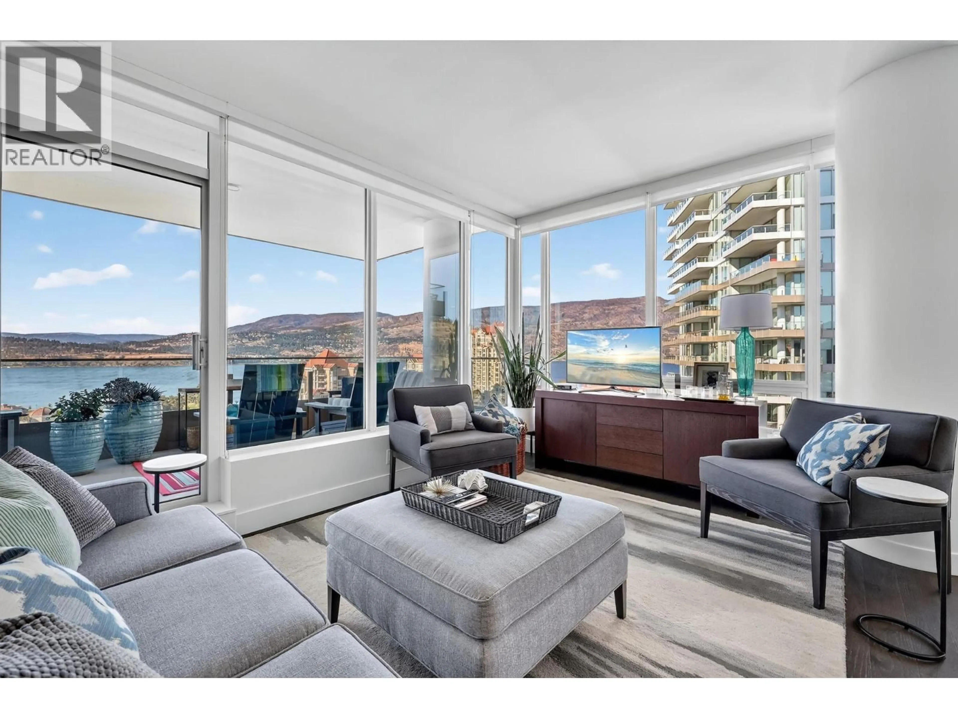 Living room with furniture, unknown for 1605 - 1191 SUNSET DRIVE, Kelowna British Columbia V1Y0J4