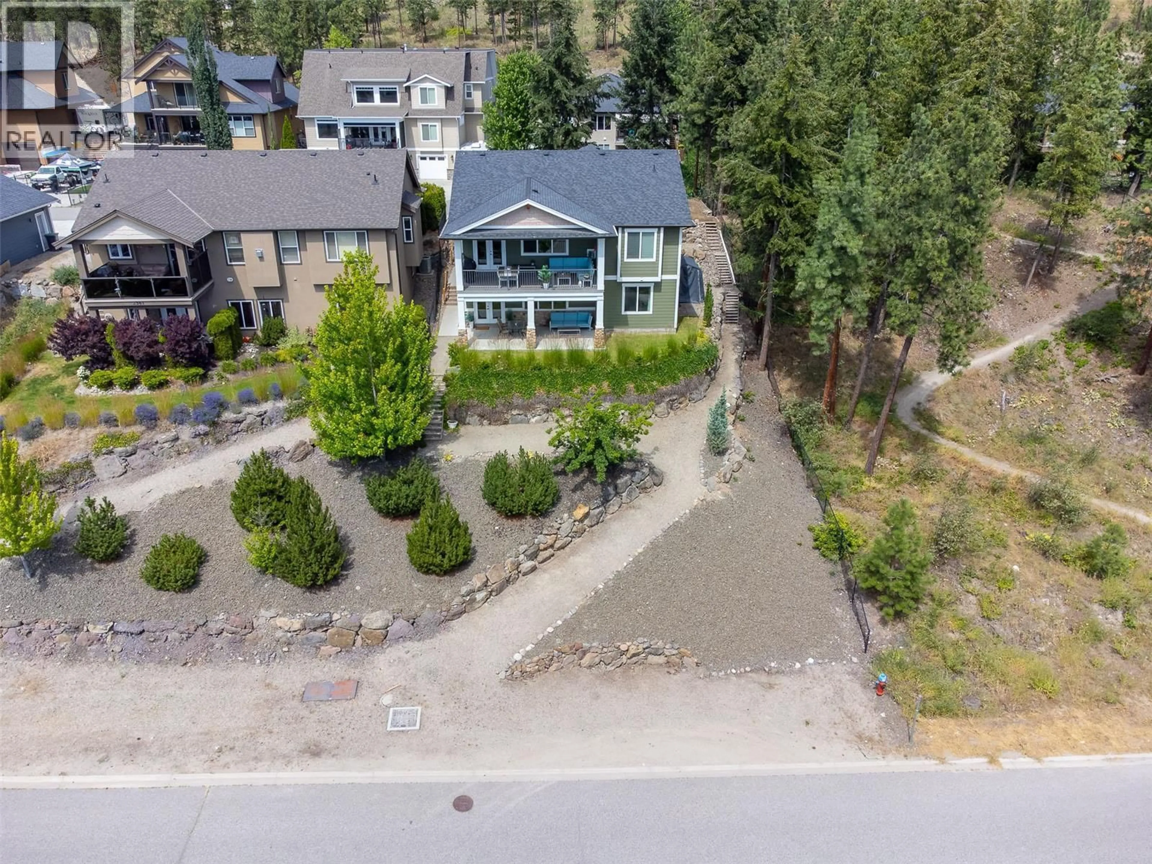 A pic from outside/outdoor area/front of a property/back of a property/a pic from drone, street for 2555 TALLUS RIDGE DRIVE, West Kelowna British Columbia V4T3A6