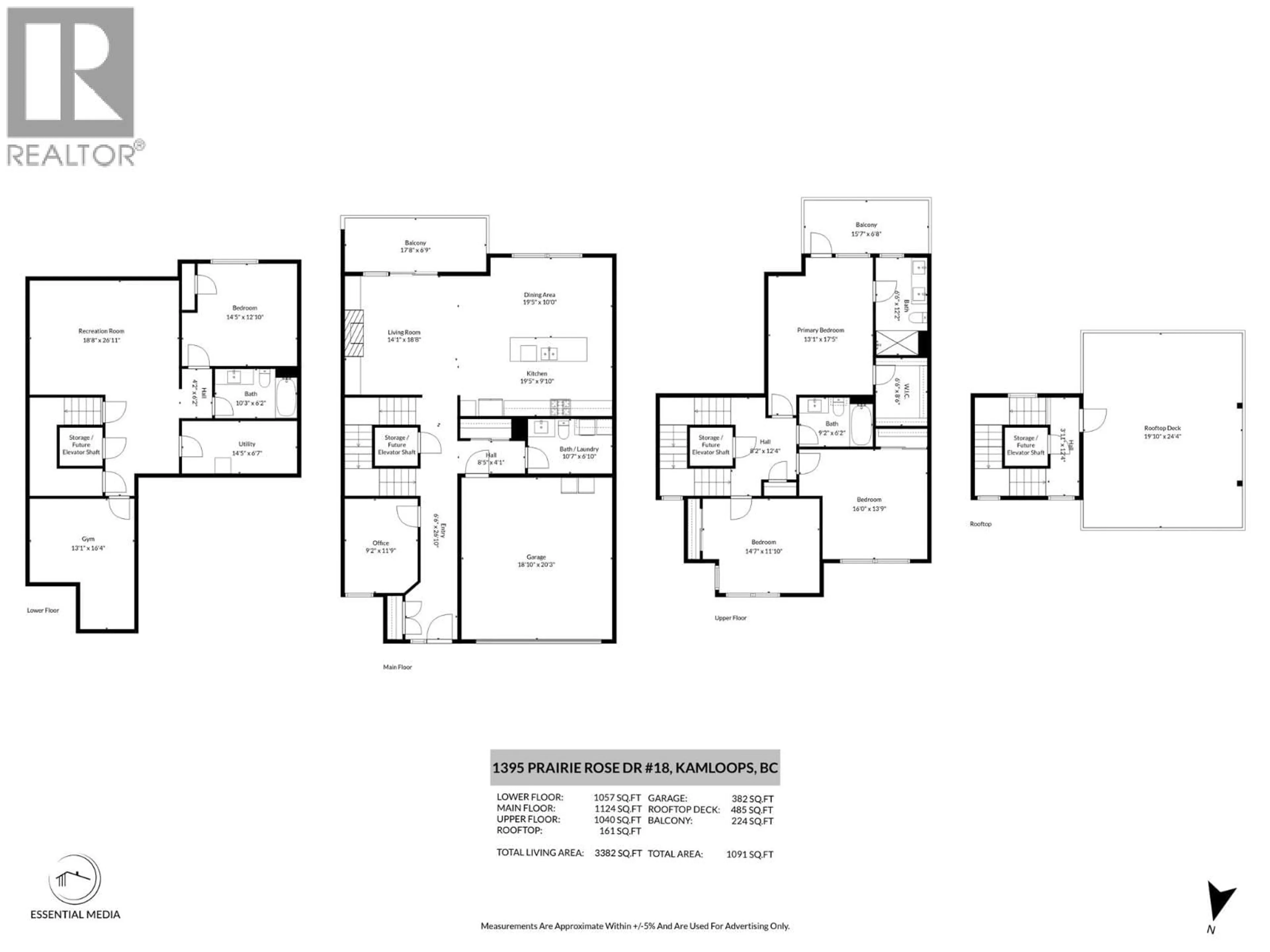 Floor plan for 18 - 1395 PRAIRIE ROSE DRIVE, Kamloops British Columbia V2E0B9