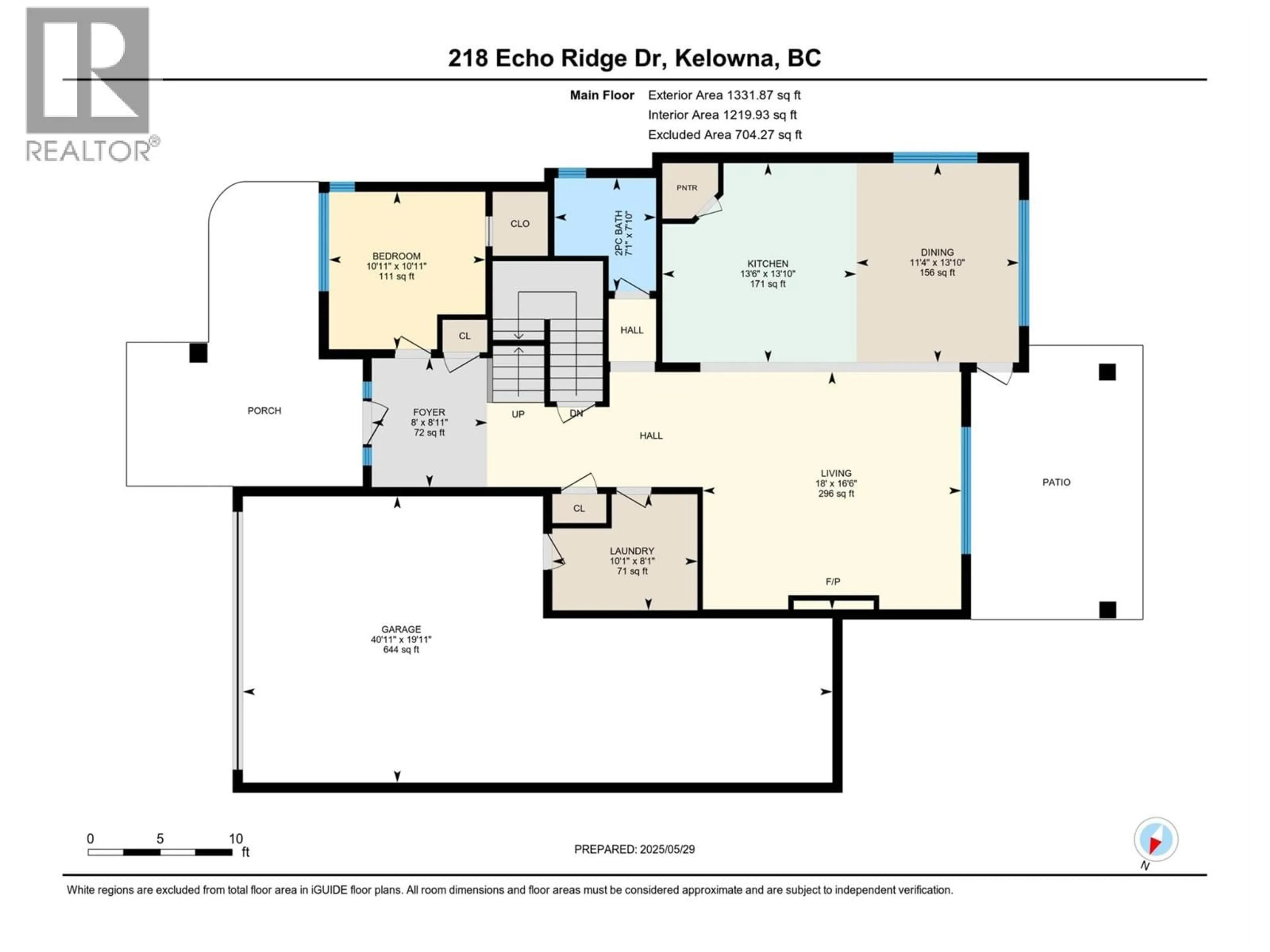 Floor plan for 218 ECHO RIDGE DRIVE, Kelowna British Columbia V1V0C9