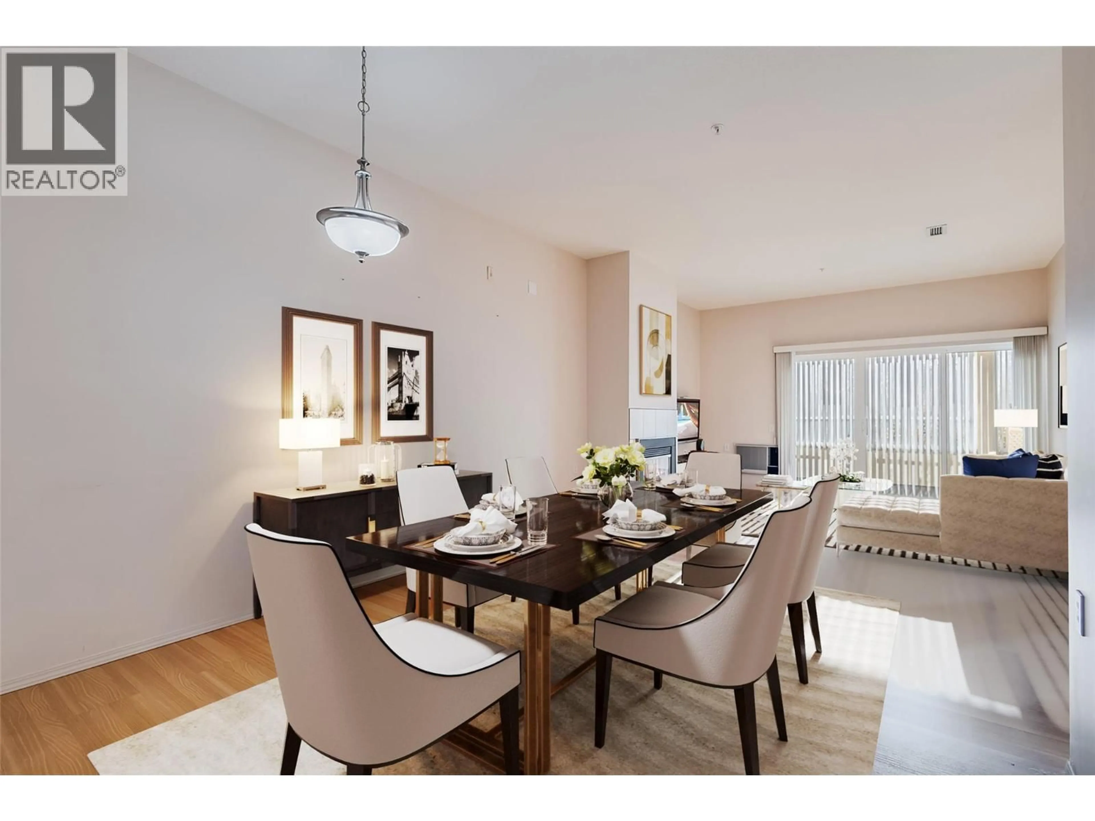 Dining room, wood/laminate floor for 119 - 920 SASKATOON ROAD, Kelowna British Columbia V1X7P8