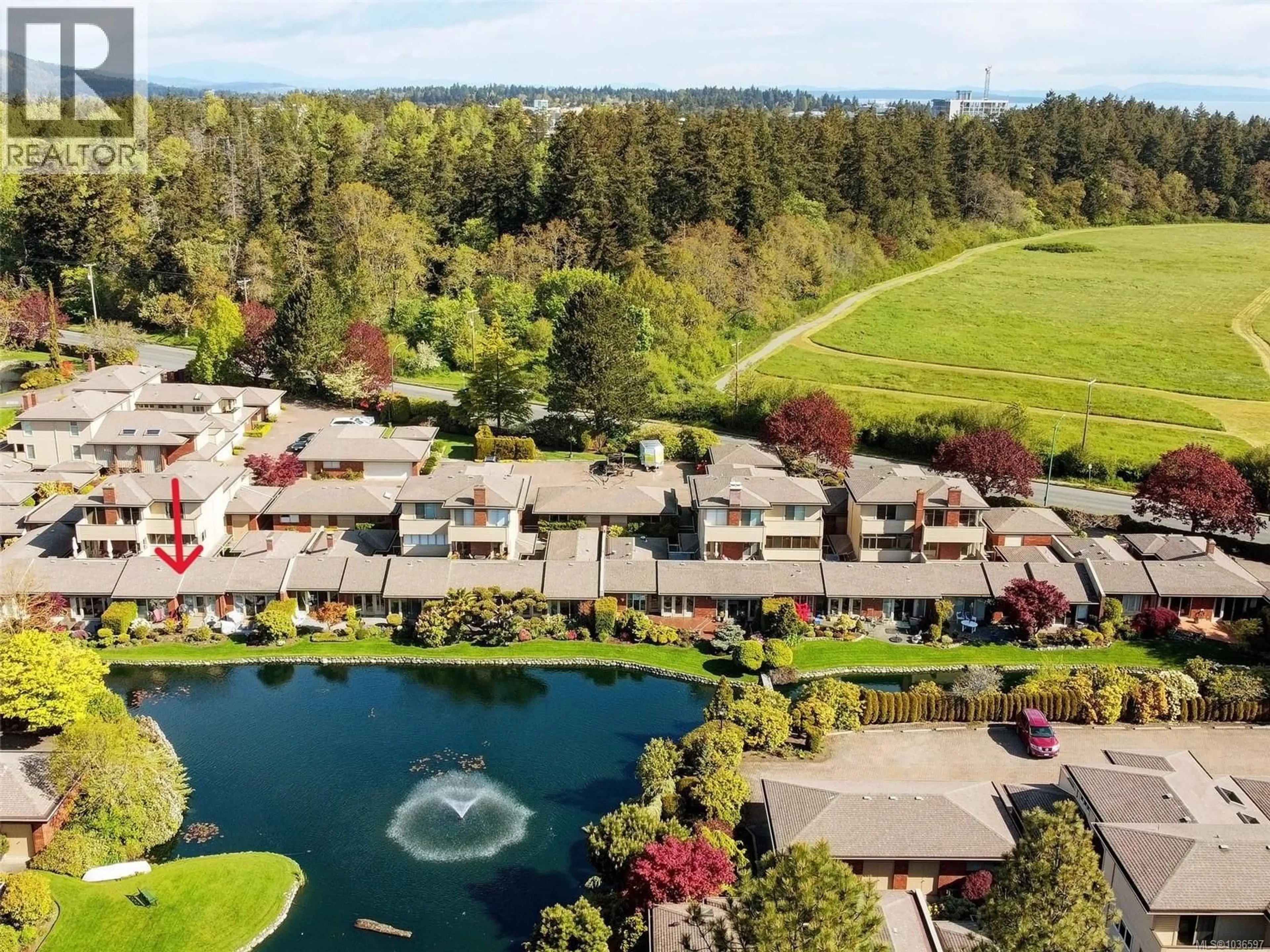 A pic from outside/outdoor area/front of a property/back of a property/a pic from drone, water/lake/river/ocean view for 125 - 2345 CEDAR HILL CROSS ROAD, Oak Bay British Columbia V8P5M8