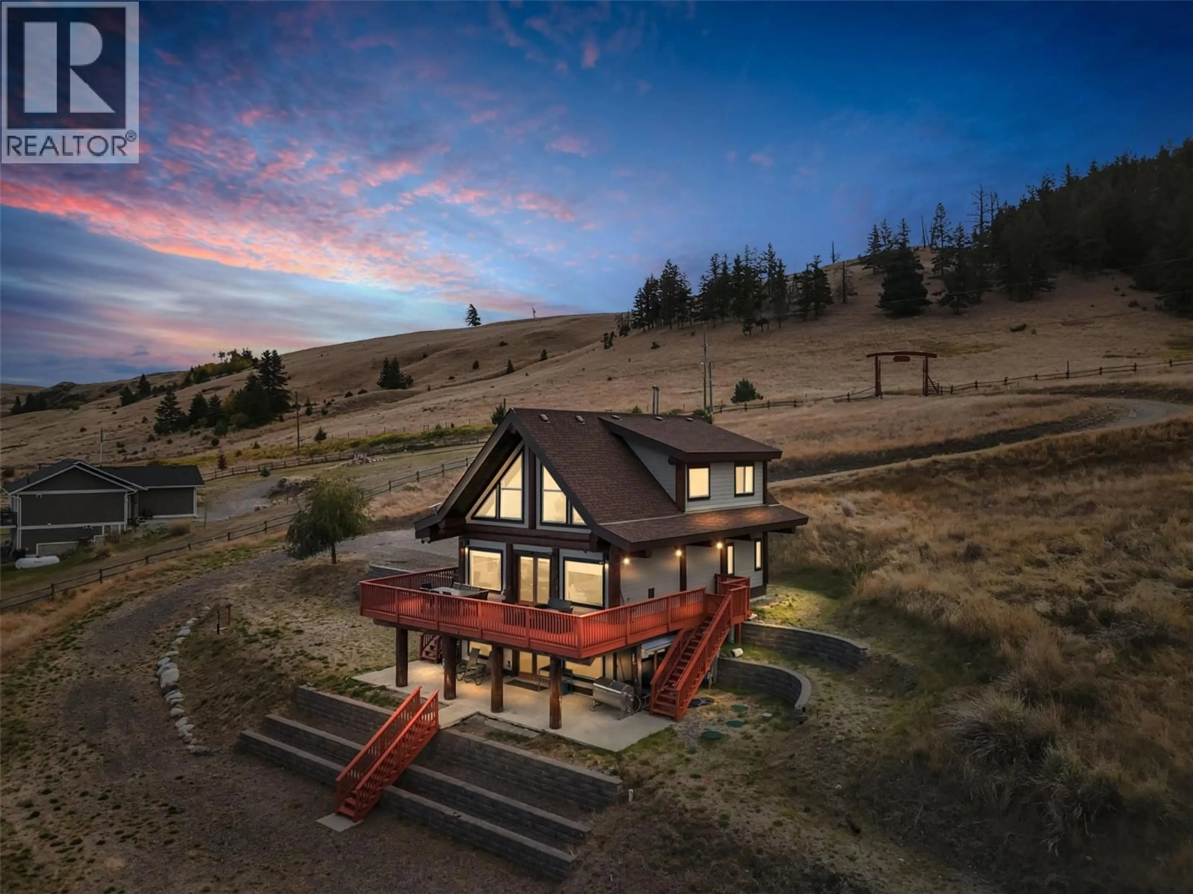 A pic from outside/outdoor area/front of a property/back of a property/a pic from drone, mountain view for 8605 OLD KAMLOOPS HIGHWAY, Kamloops British Columbia V0E2A0