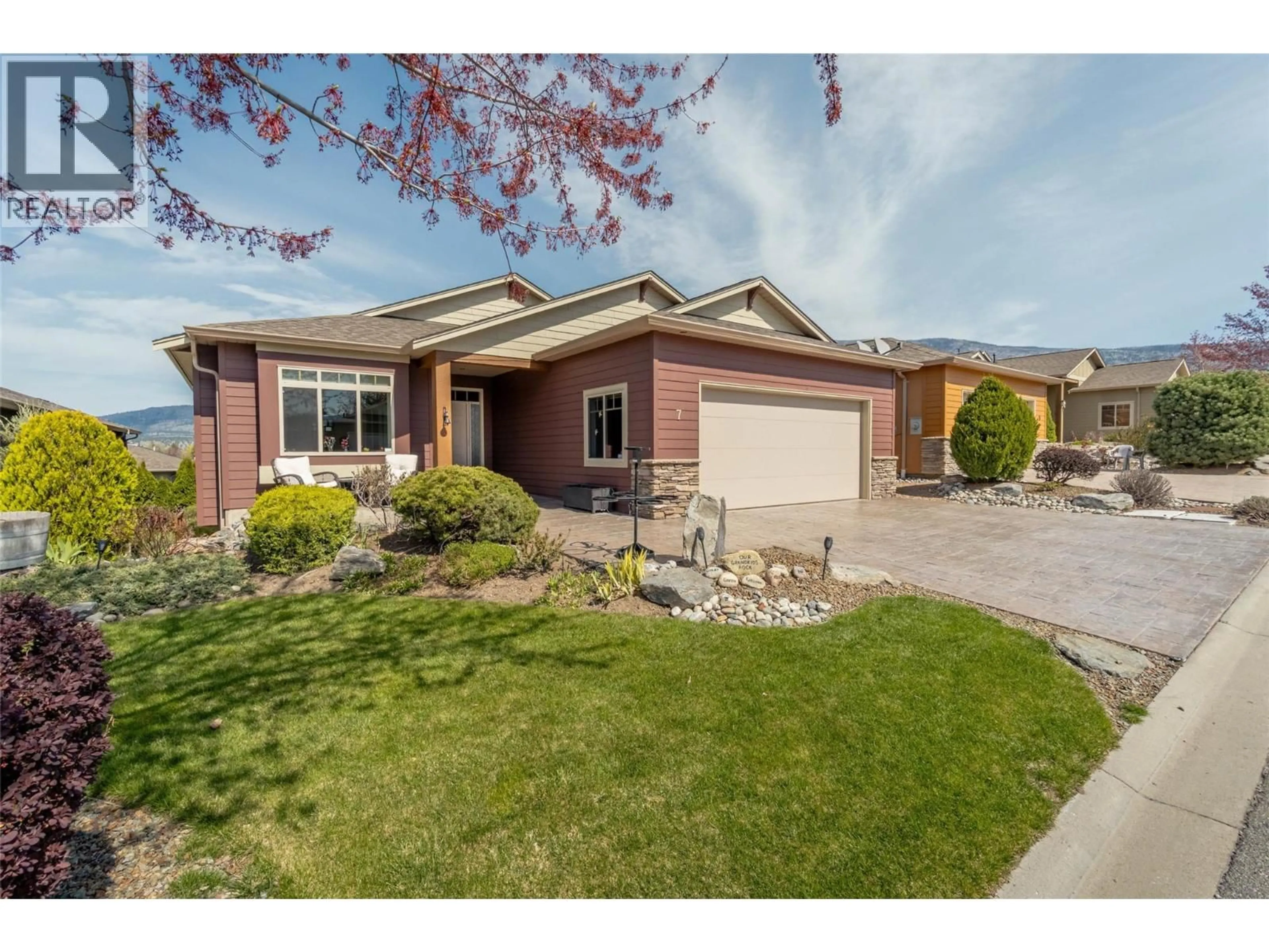 Home with brick exterior material, street for 7 - 6833 MEADOWS DRIVE, Oliver British Columbia V0H1T4
