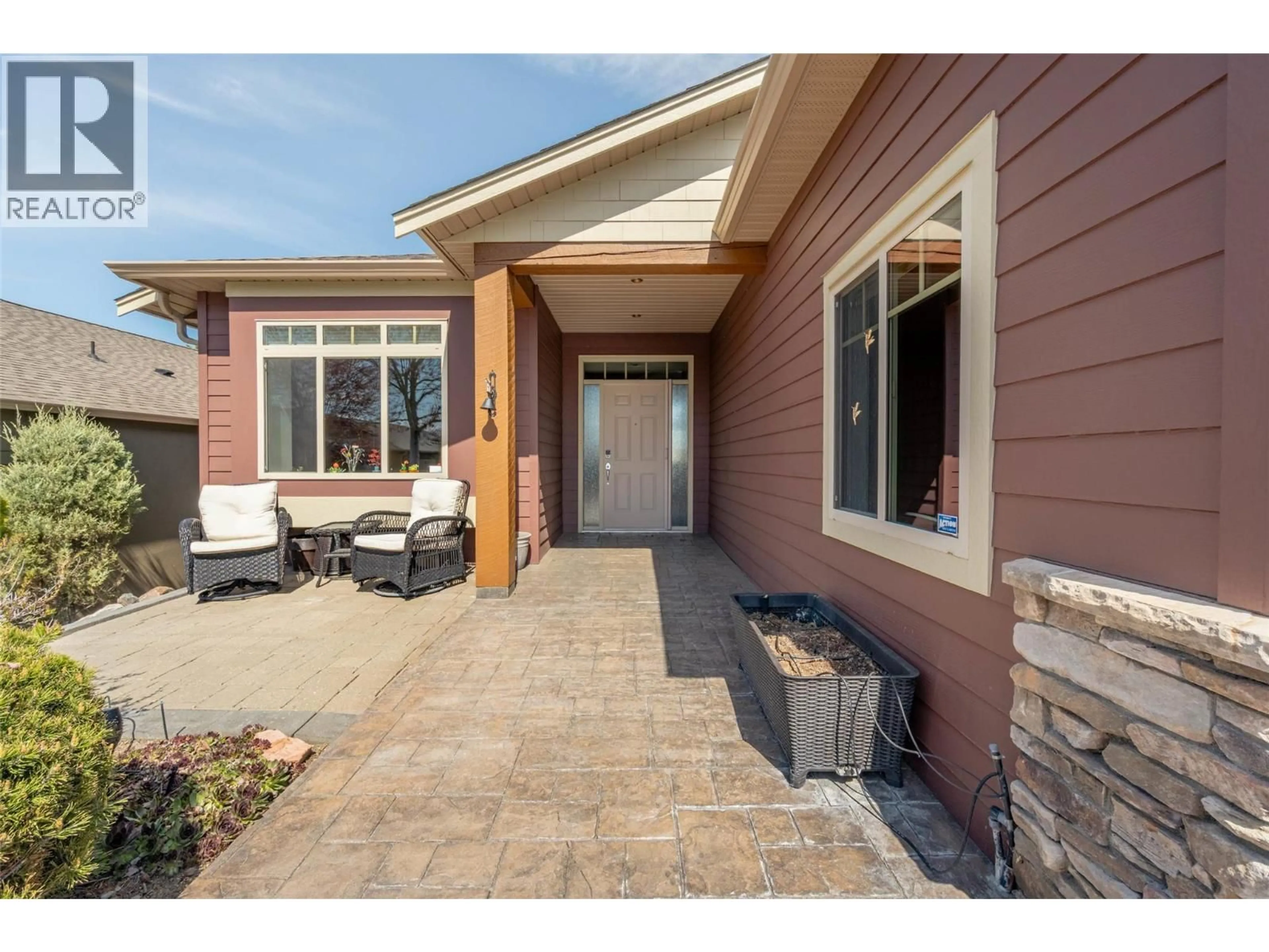 Home with brick exterior material, street for 7 - 6833 MEADOWS DRIVE, Oliver British Columbia V0H1T4