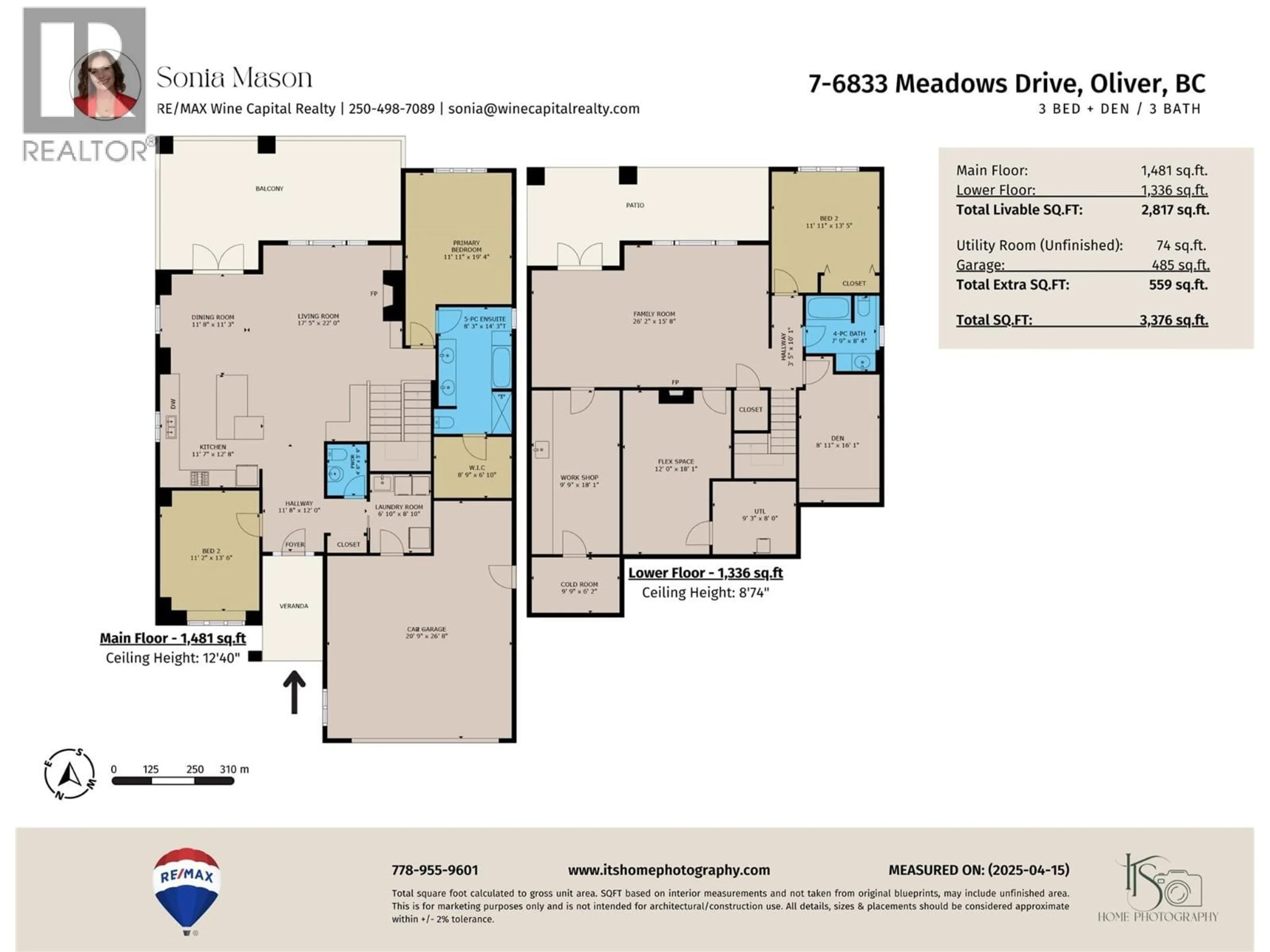 Floor plan for 7 - 6833 MEADOWS DRIVE, Oliver British Columbia V0H1T4