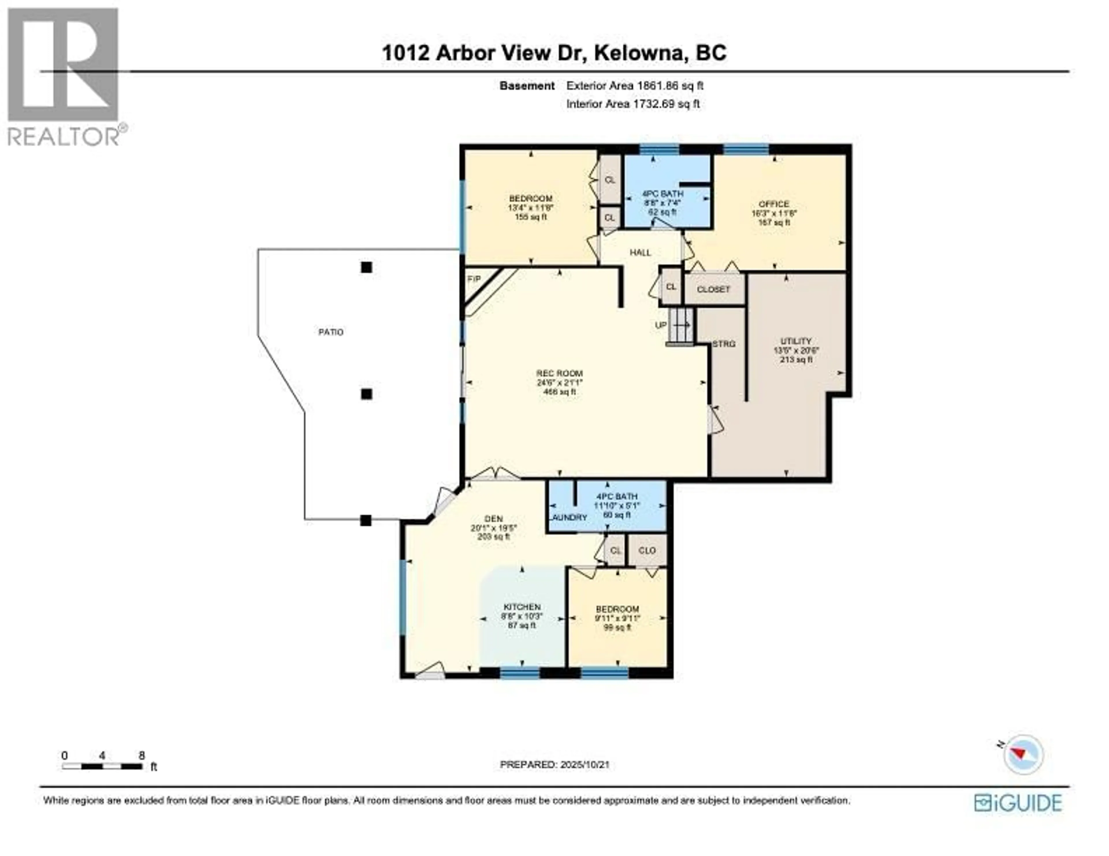 Floor plan for 1012 ARBOR VIEW DRIVE, Kelowna British Columbia V1W5A1