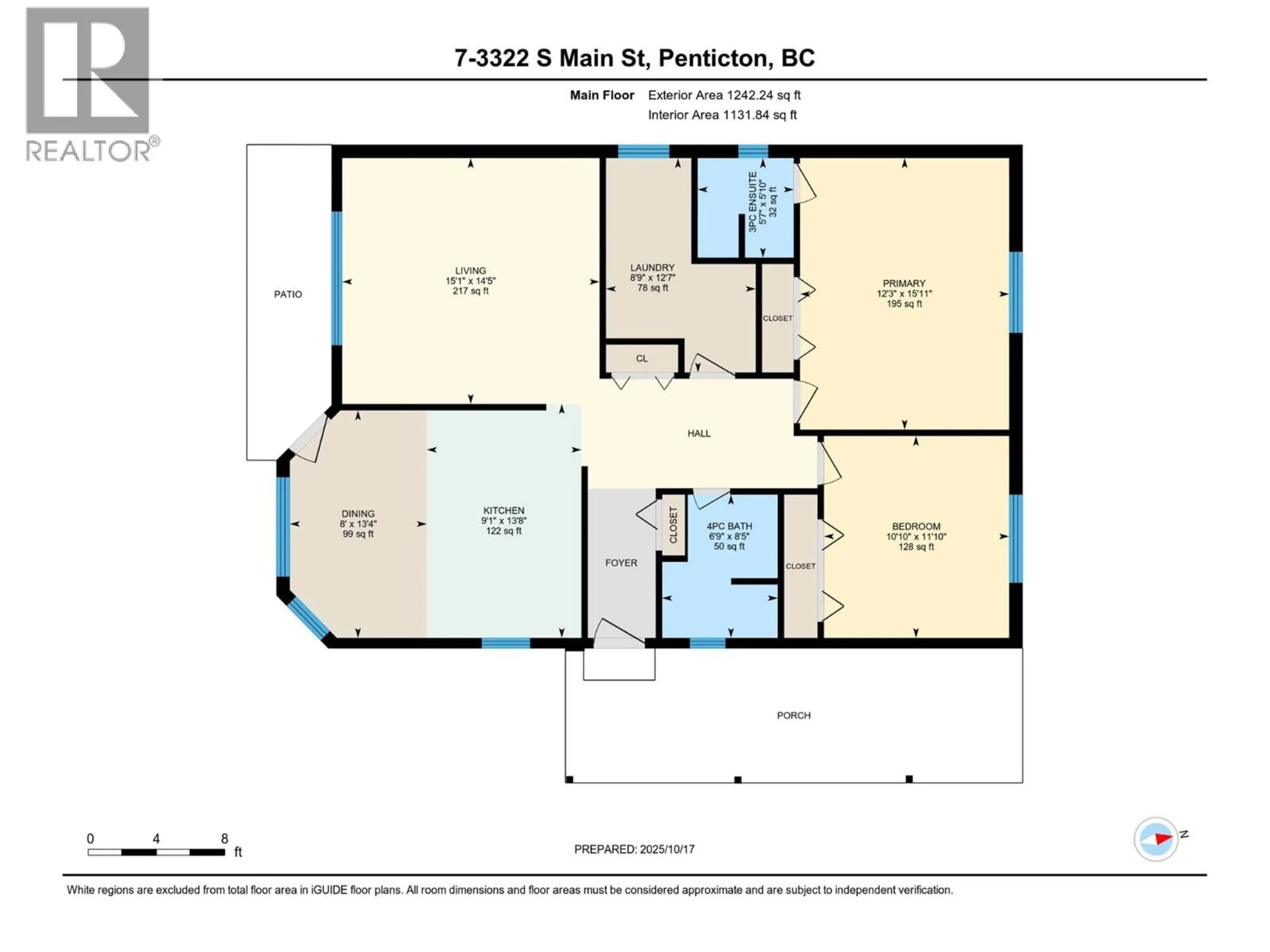 Floor plan for 7 - 3322 SOUTH MAIN STREET, Penticton British Columbia V2A5J6