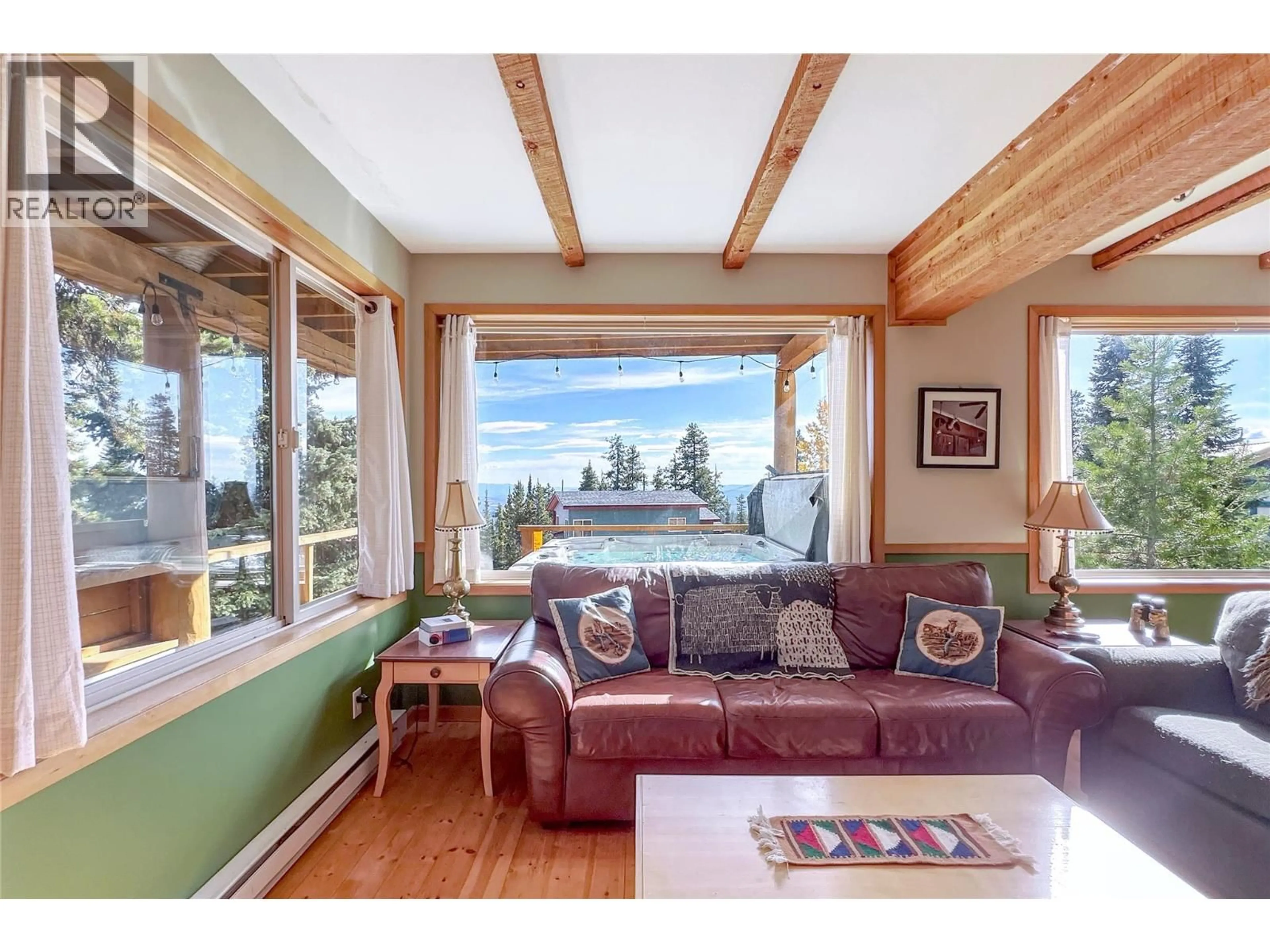 Living room with furniture, wood/laminate floor for D - 4820 SNOWPINES ROAD, Big White British Columbia V1P1P3