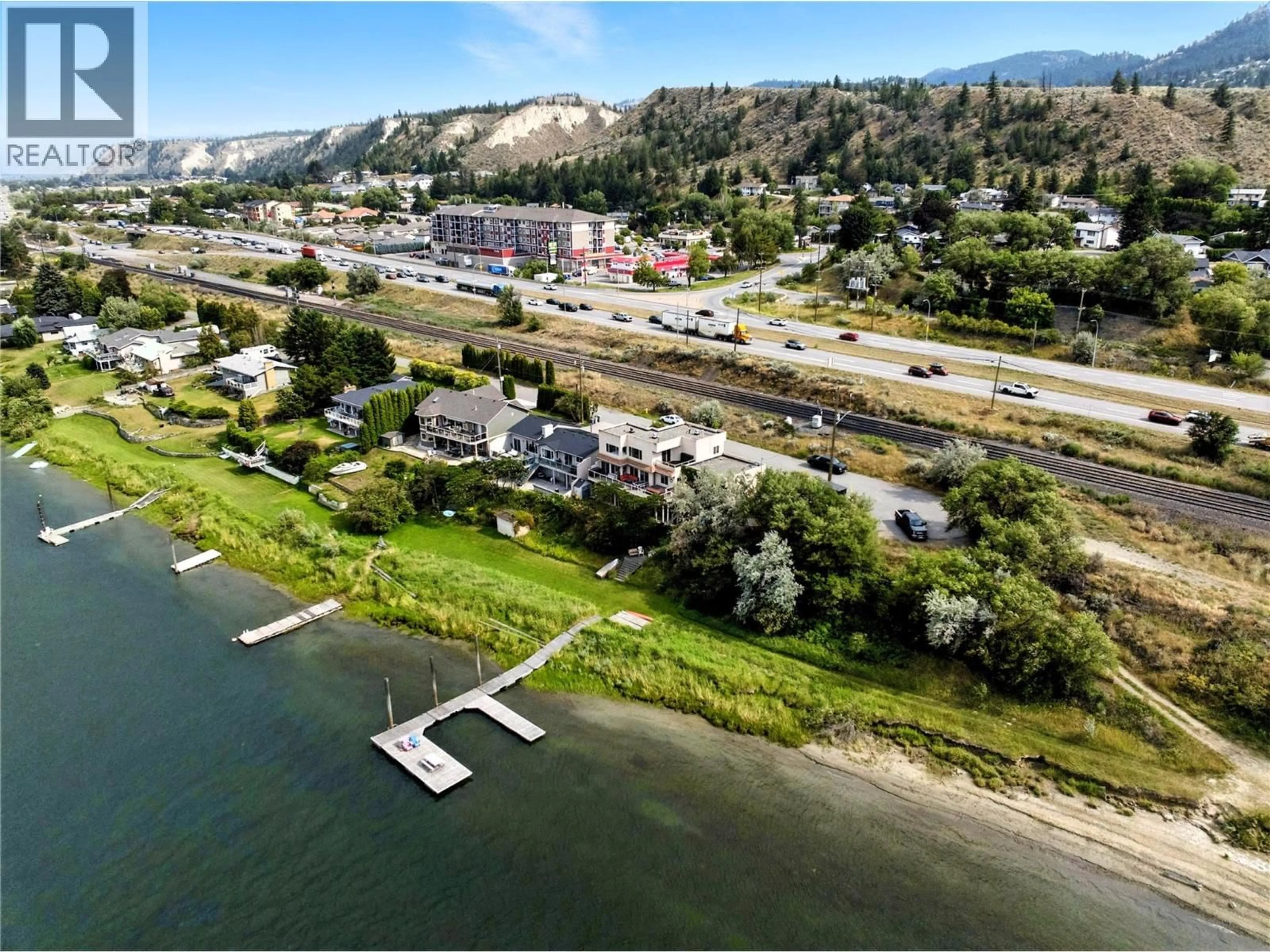 A pic from outside/outdoor area/front of a property/back of a property/a pic from drone, water/lake/river/ocean view for 4990 KIPP ROAD, Kamloops British Columbia V2C4T2