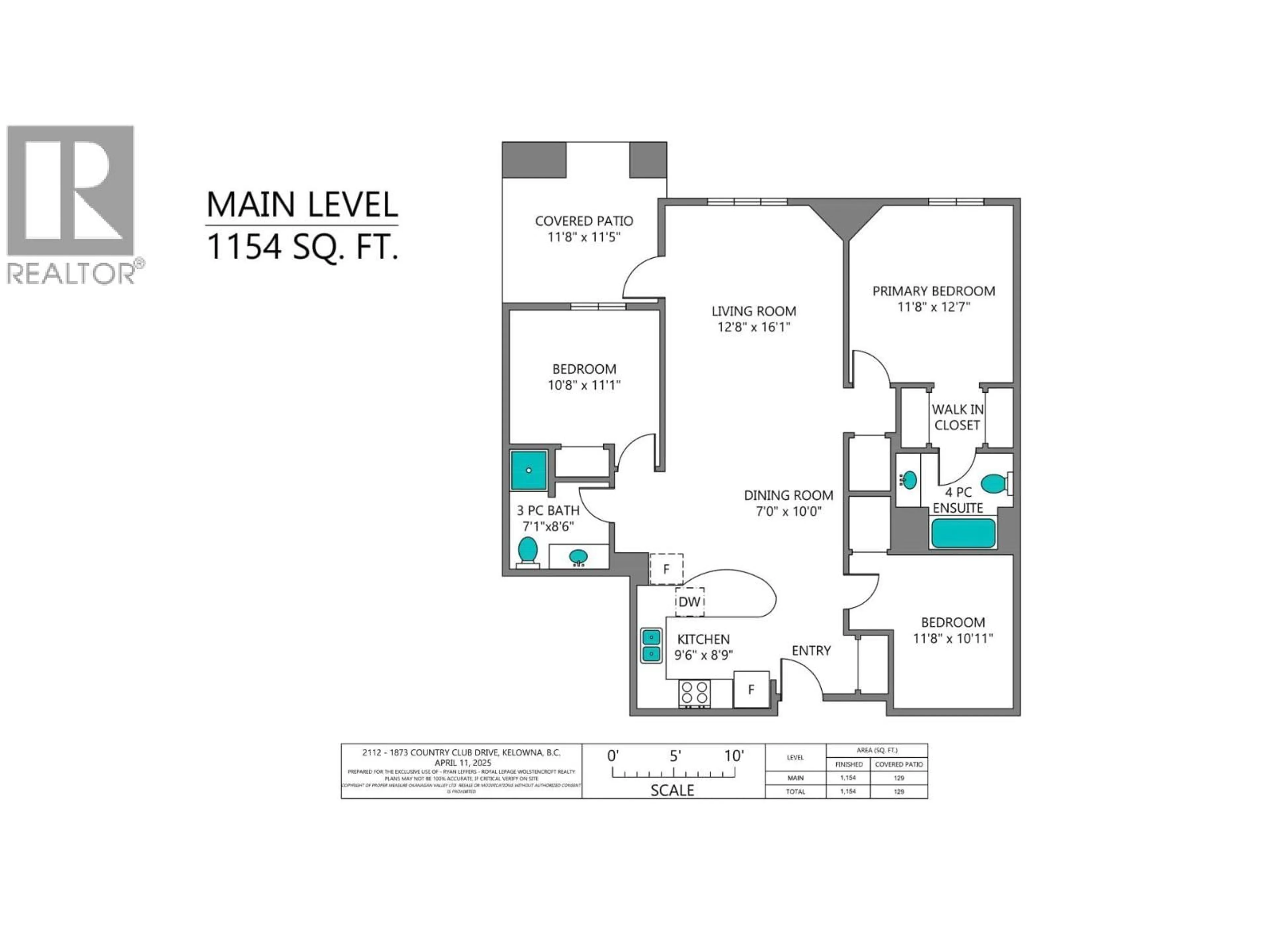 Floor plan for 2112 - 1873 COUNTRY CLUB DRIVE, Kelowna British Columbia V1V2W6
