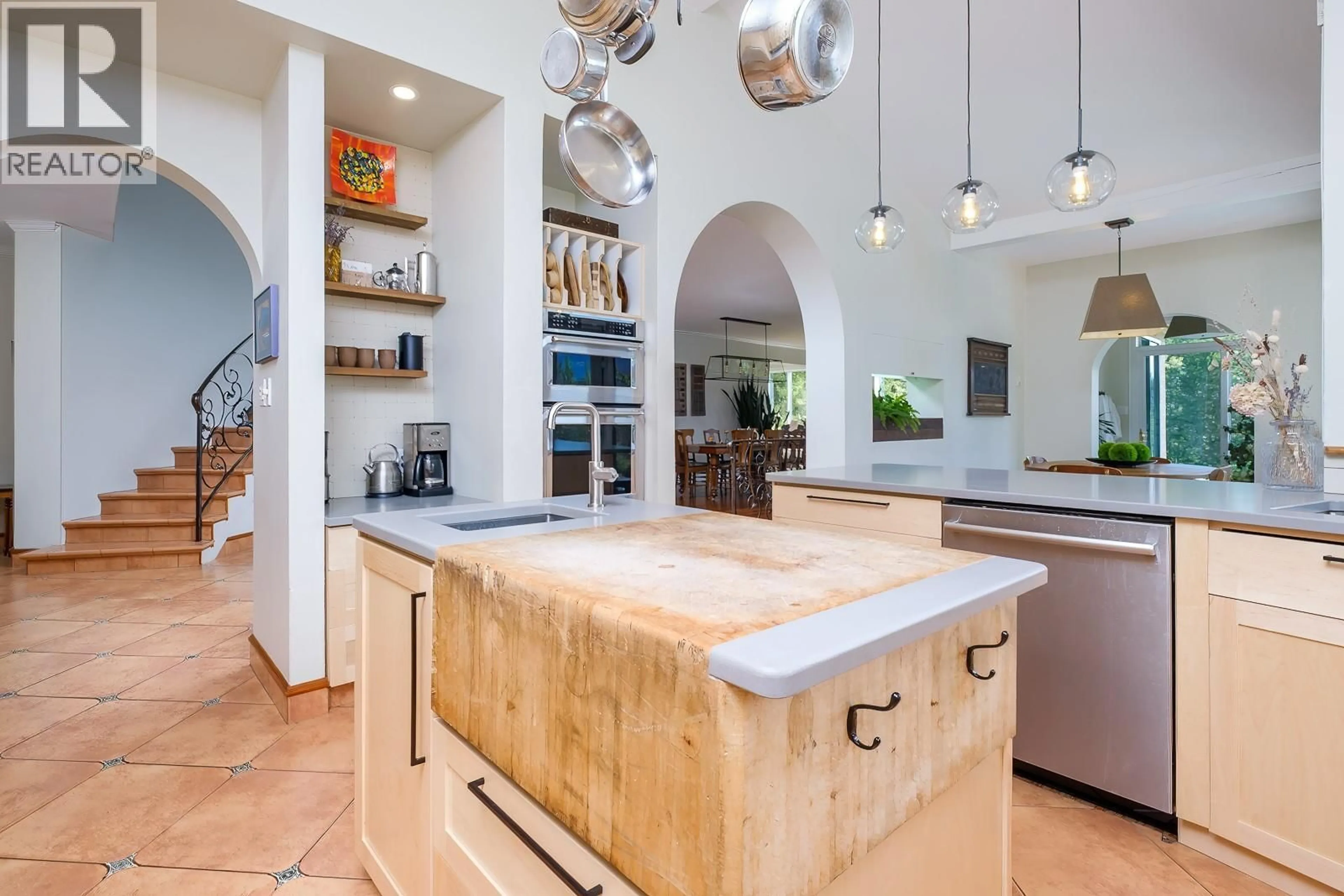 Contemporary kitchen, ceramic/tile floor for 2302 HAPPY VALLEY ROAD, Rossland British Columbia V0G1Y0