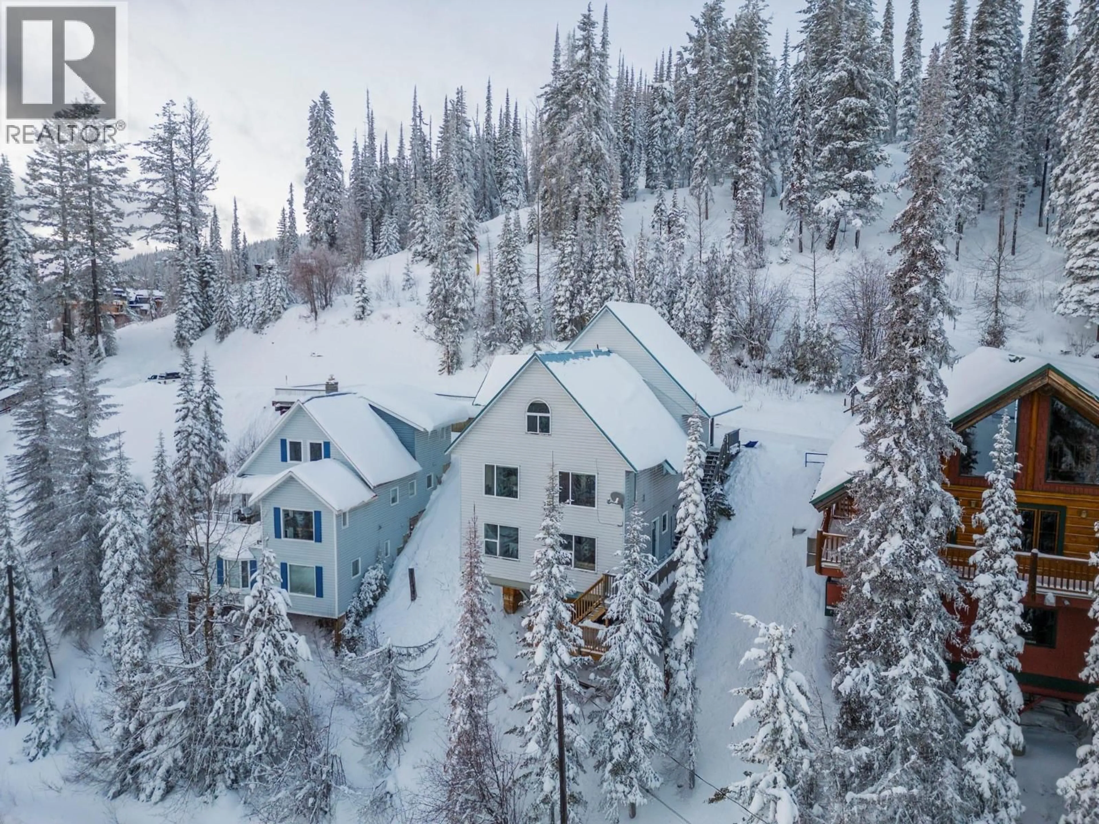 A pic from outside/outdoor area/front of a property/back of a property/a pic from drone, mountain view for 9807A SILVER STAR ROAD, Silver Star British Columbia V1B3M1