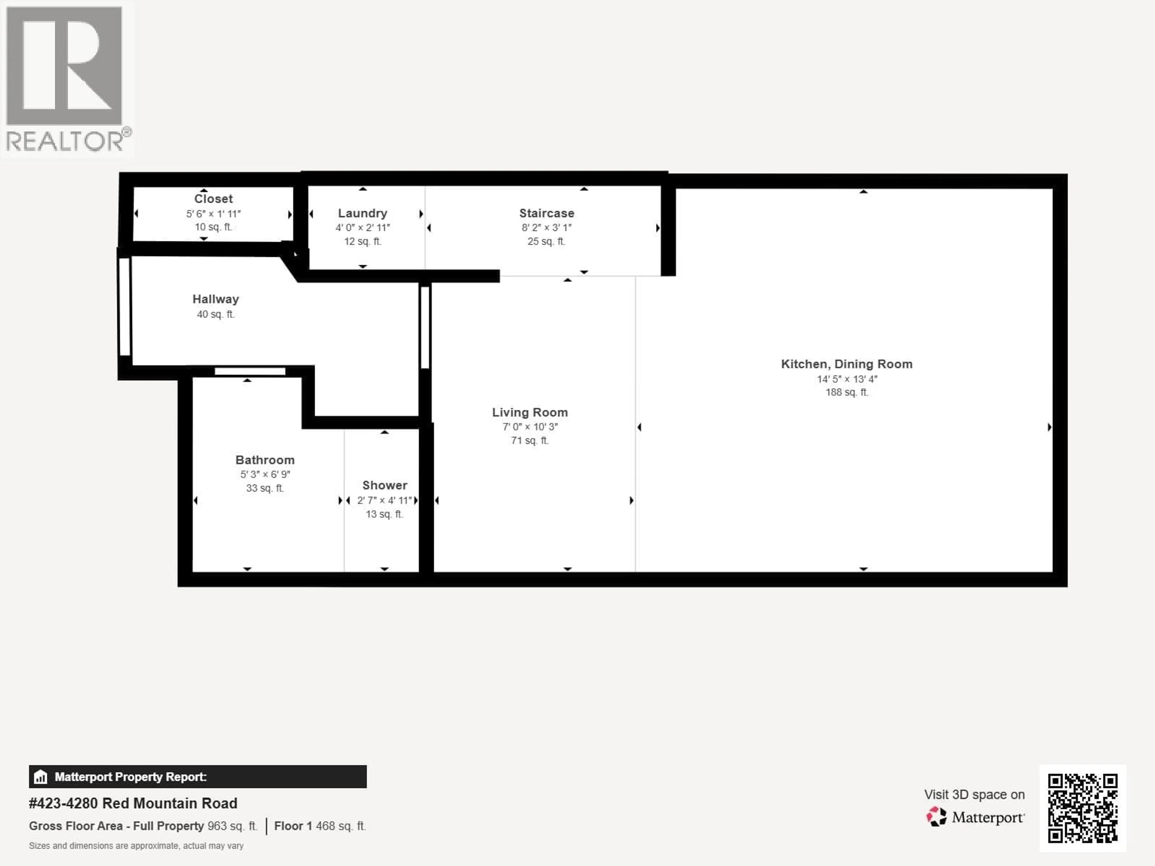 Floor plan for 423 - 4280 RED MOUNTAIN ROAD, Rossland British Columbia V0G1Y0