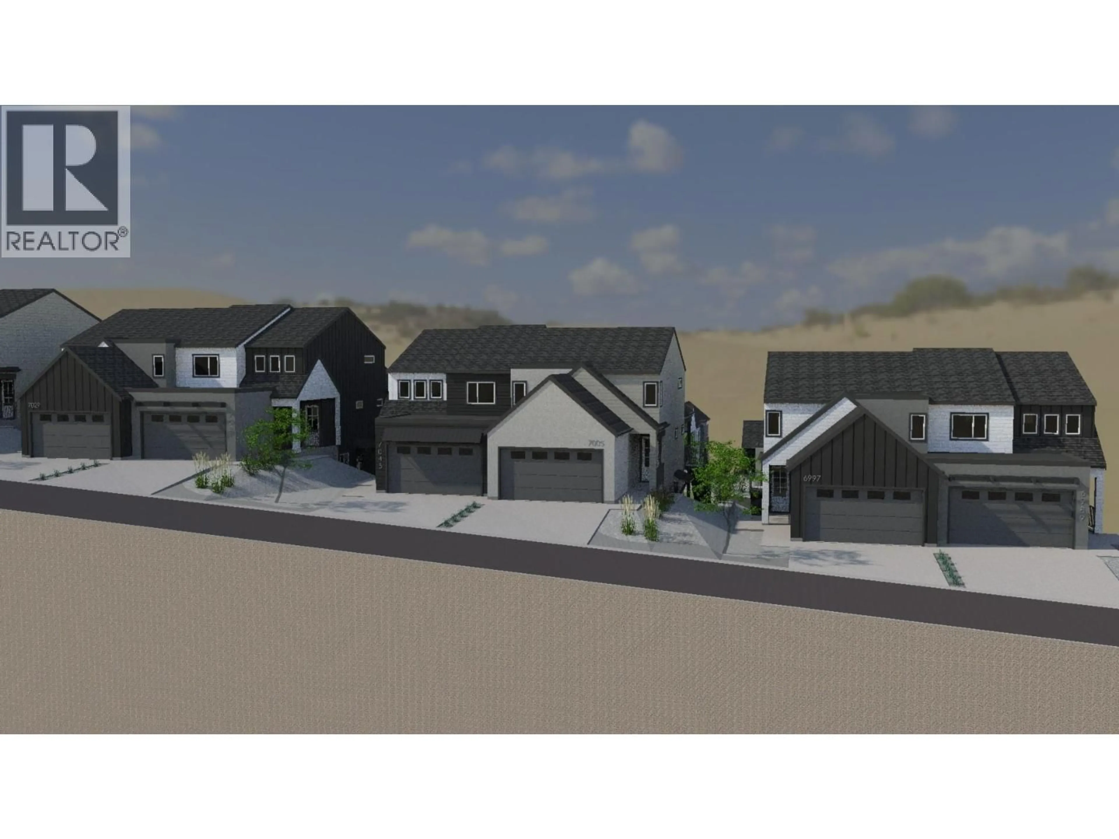 A pic from outside/outdoor area/front of a property/back of a property/a pic from drone, street for 7077 MANNING PLACE, Vernon British Columbia V1B0B6
